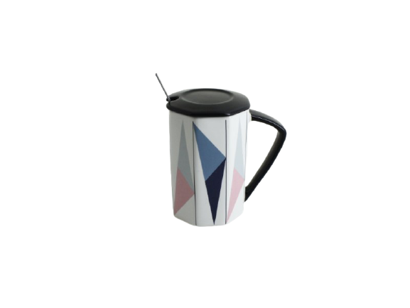 Coffee Mug Porcelain with Lid 410cc PSK066