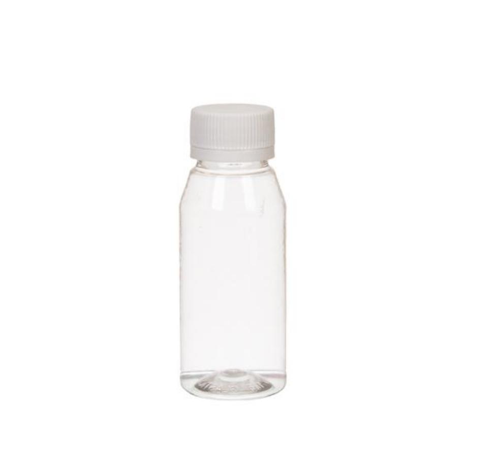 Plastic Bottle 50ml Round Clear PET with Lid 10pack PET0050.BOS