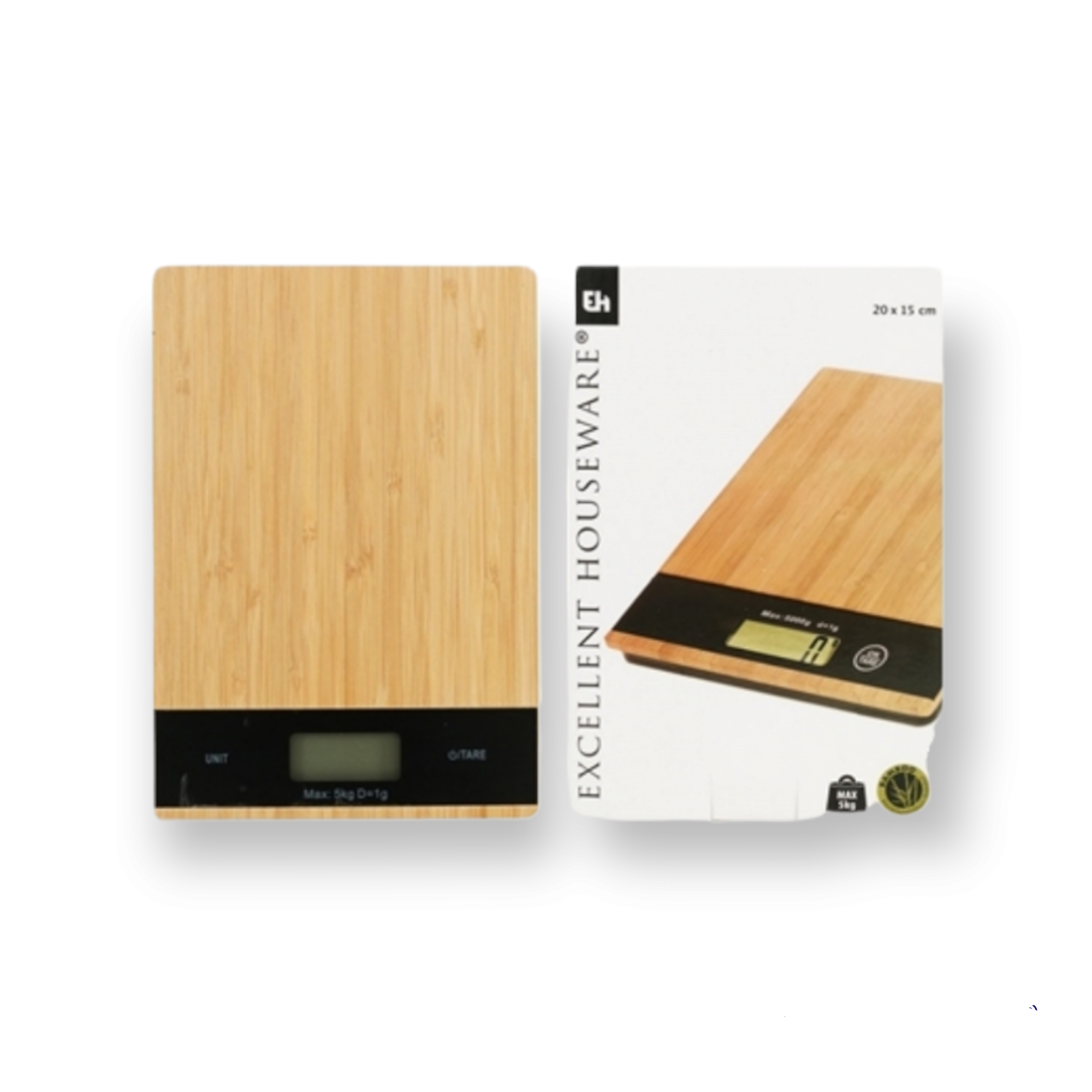 Kitchen Scale Bamboo 21.5x15x2cm 21470