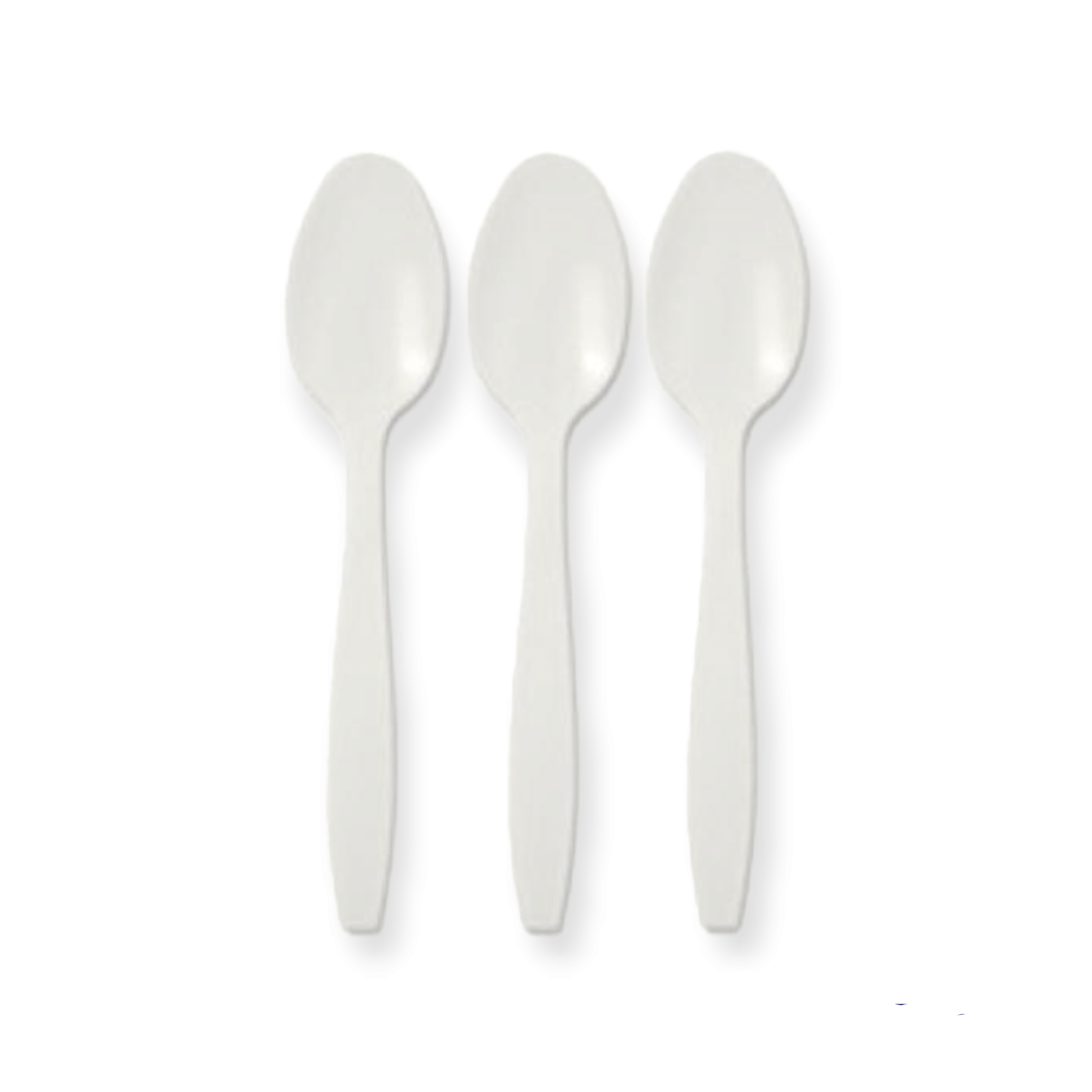 Plastic Disposable Dessert Spoons White 100s