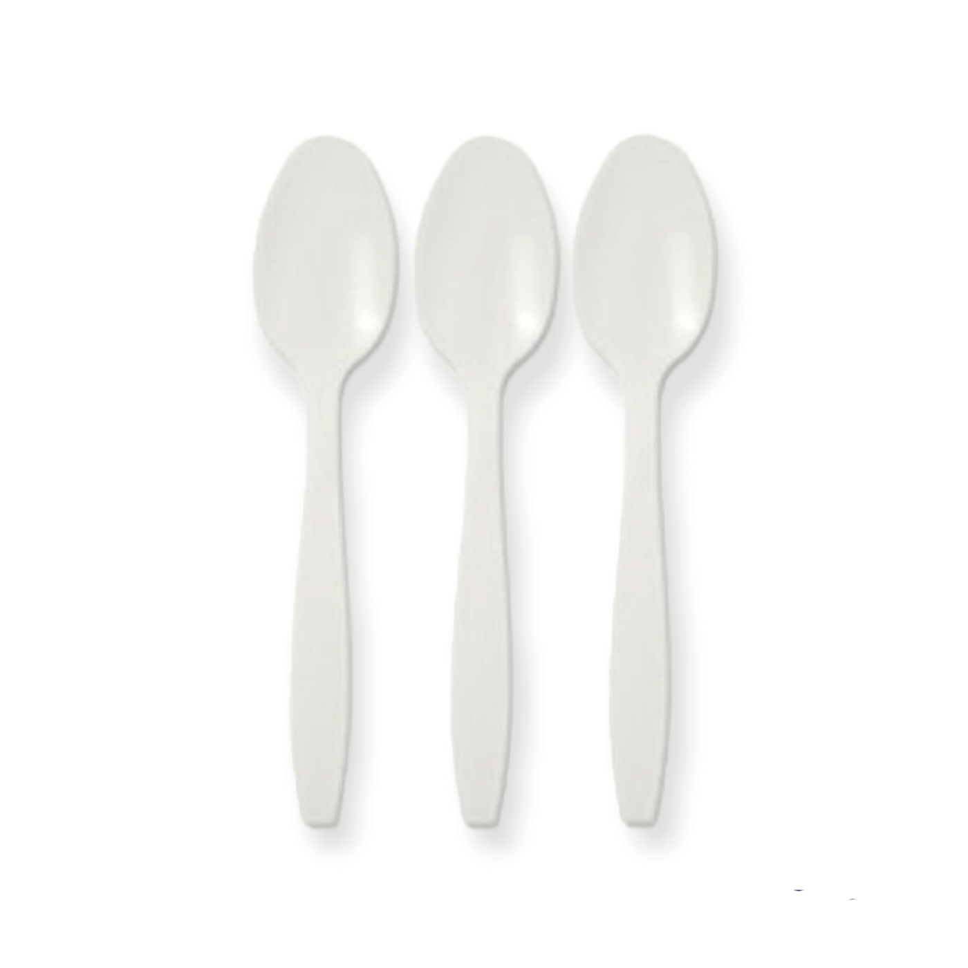 Plastic Disposable Dessert Spoons White 100s