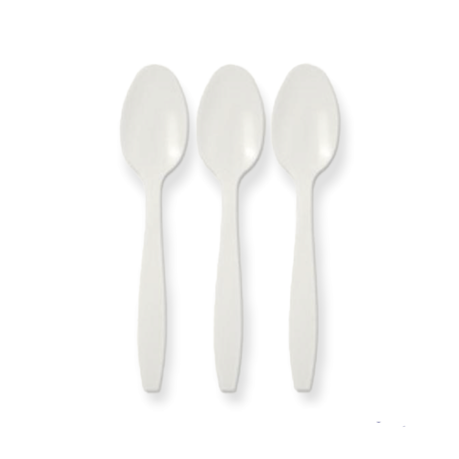 Plastic Disposable Dessert Spoons White 100pack