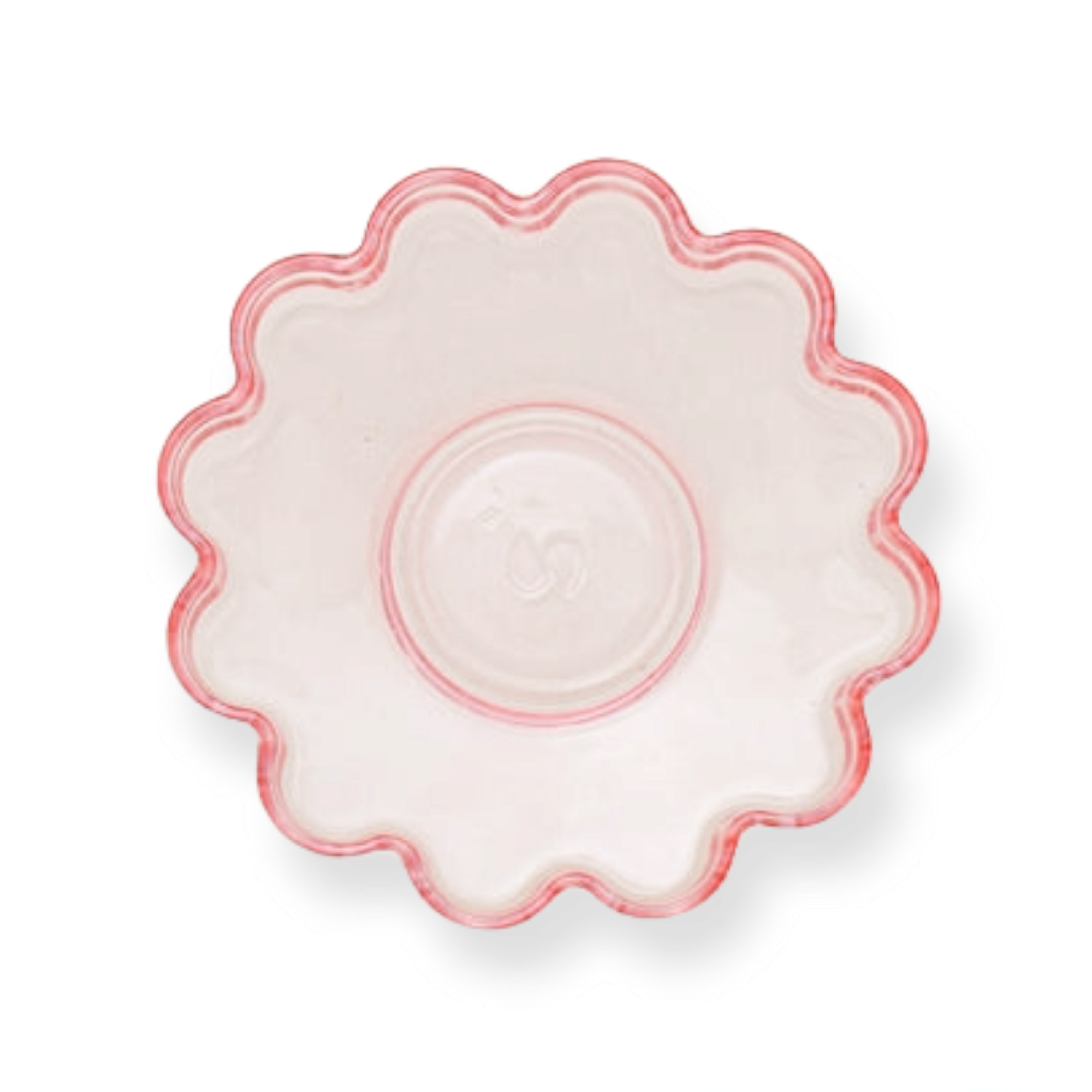 Pasabahce Turkish Tea Glass Saucer Pink Round