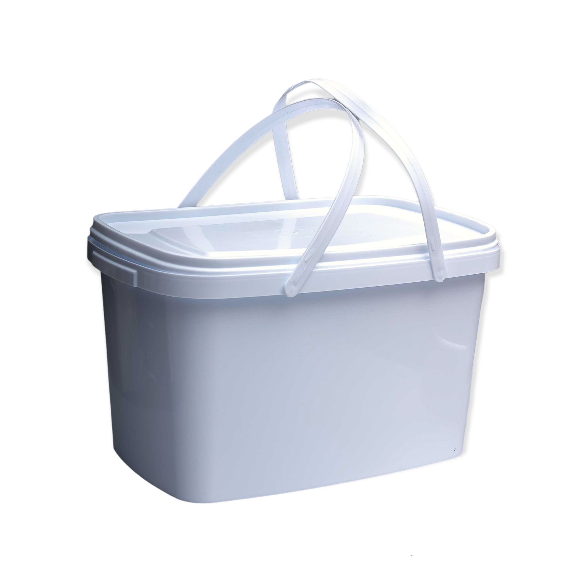 10L Plastic Bucket Rectangular Tamperproof with Handle and Lid