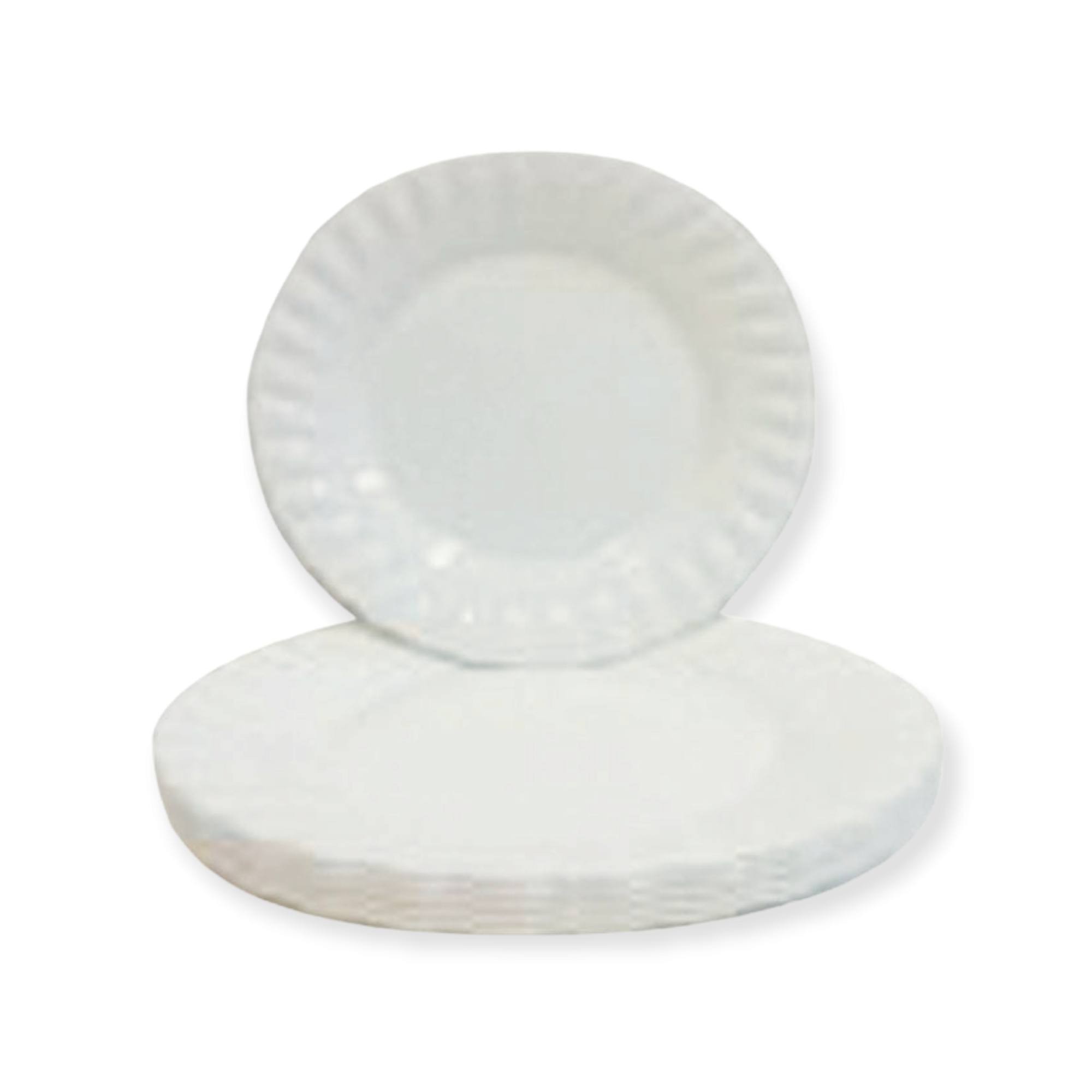 Elite Plastic Dinner Plate Large White 25cm 6pack
