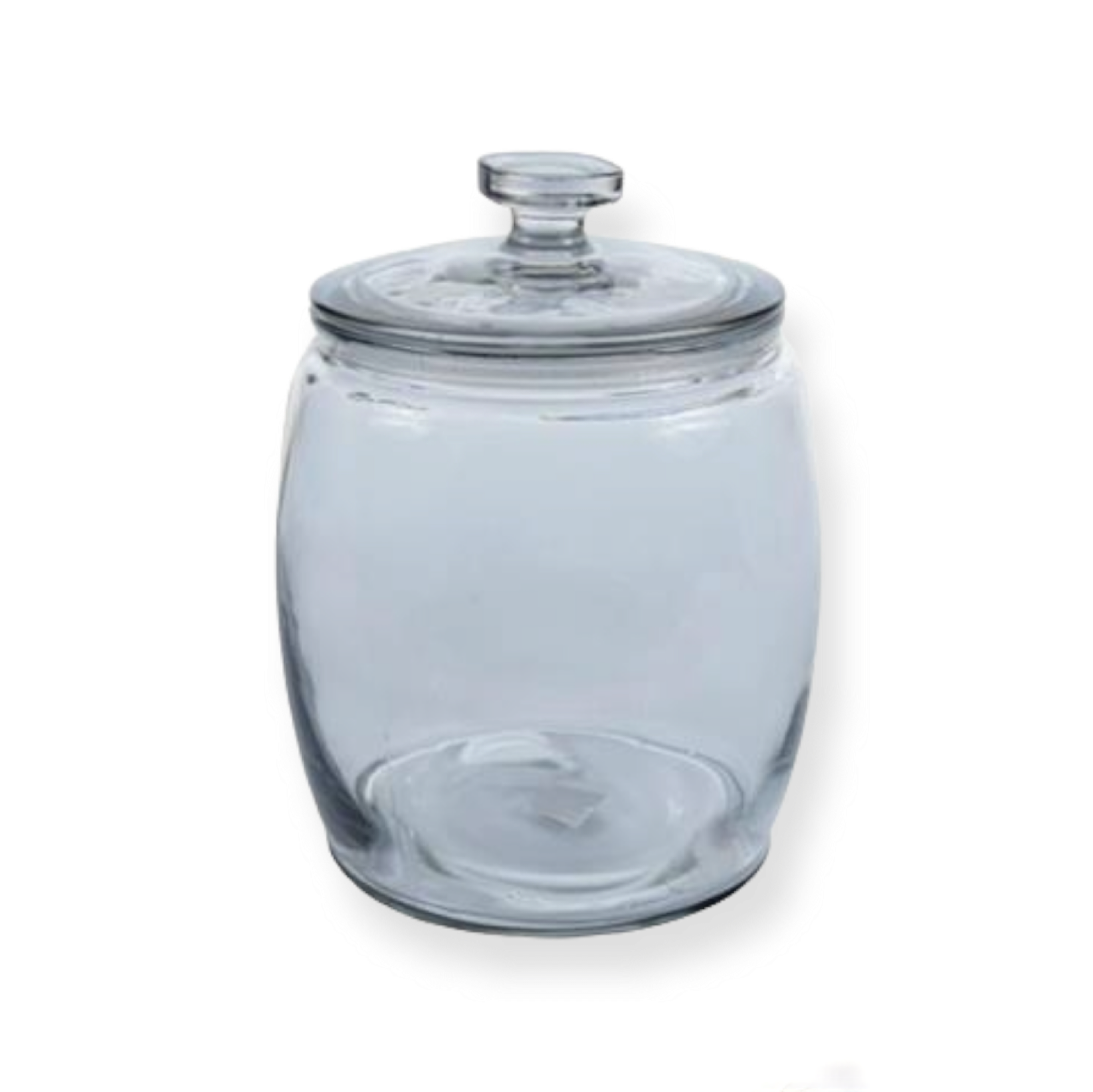 Aqua Canister Glass Belly Jar Lid 8.4L 27582