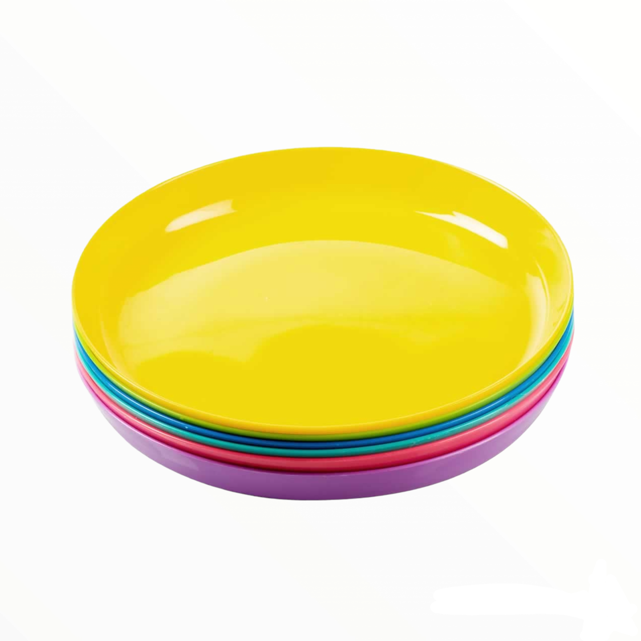Kiddies Rainbow Plastic Plates 6pcs Buzz Kids