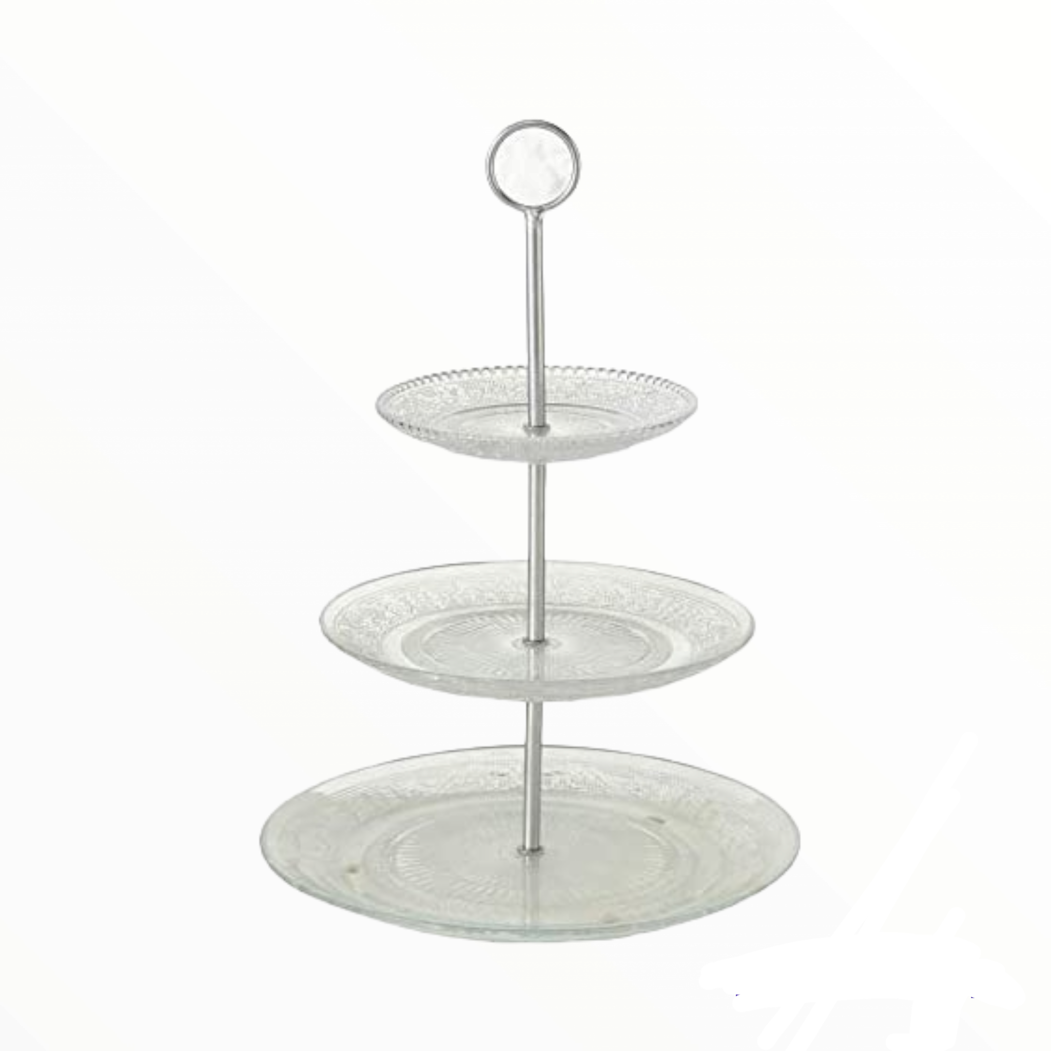 Patisserie Cake Server Stand 3 Tier Glass