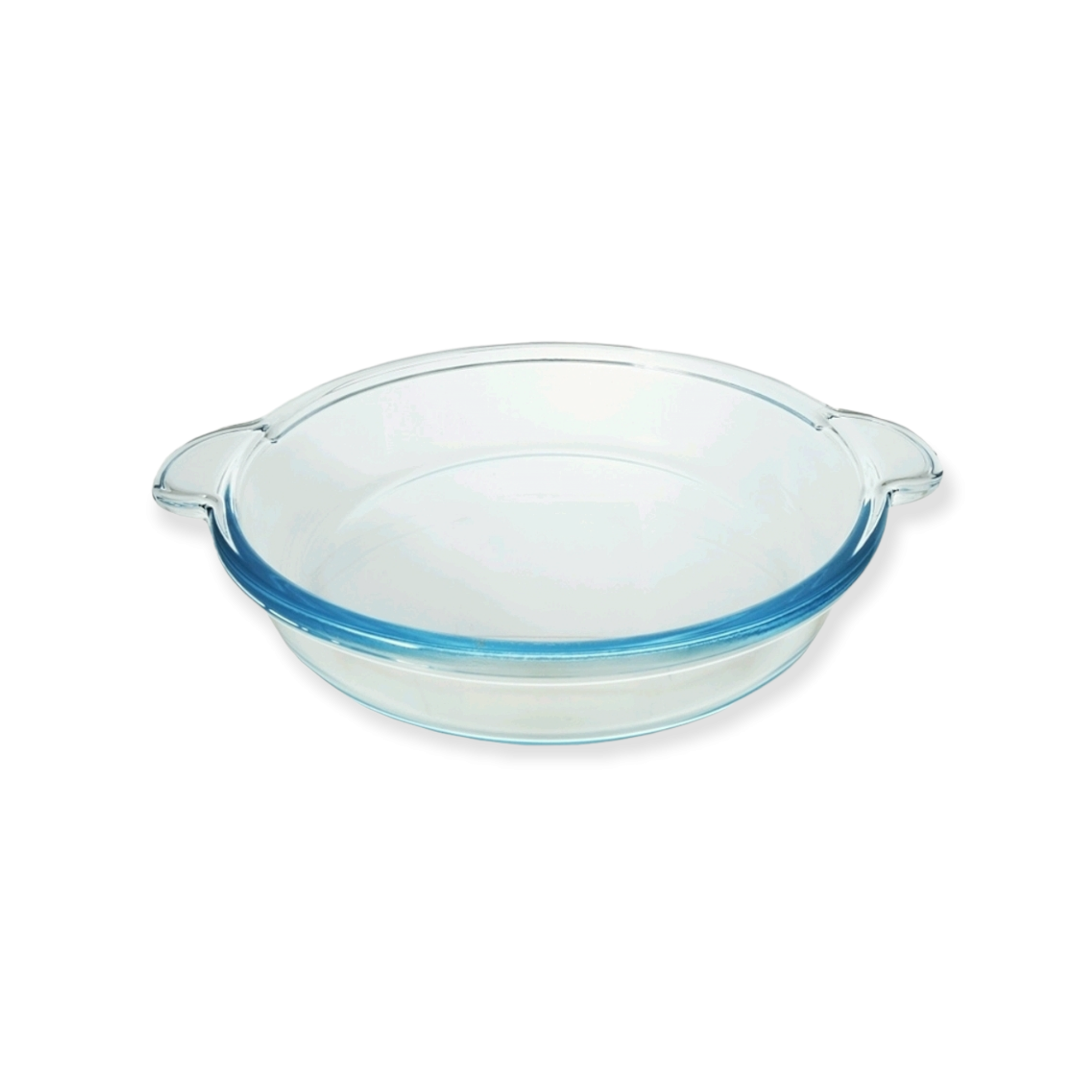 Borcam Glass Serving Dish Tray Round with Handle 23043