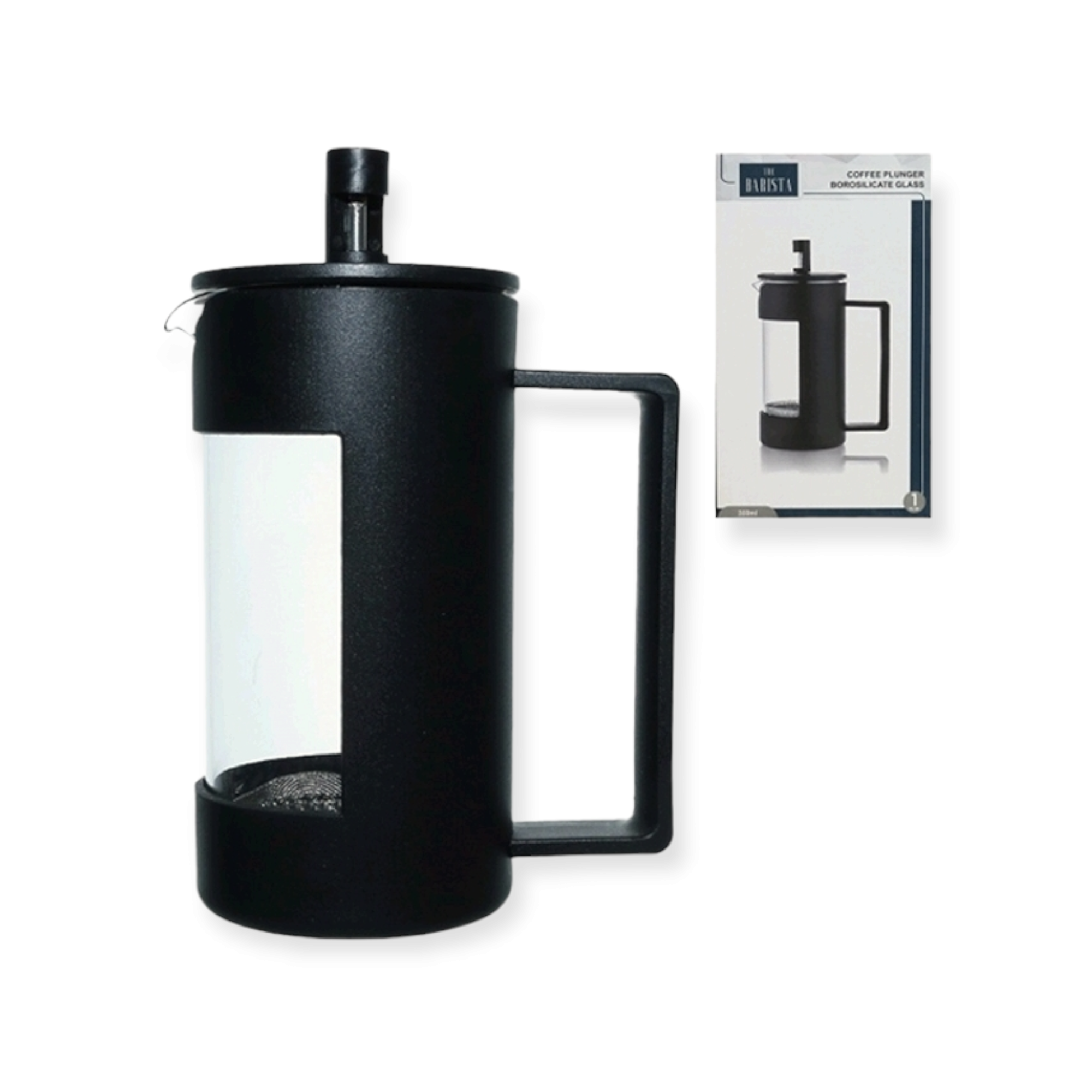 Barista Borosilicate Single Wall Coffee Plunger 350ml Black 10241