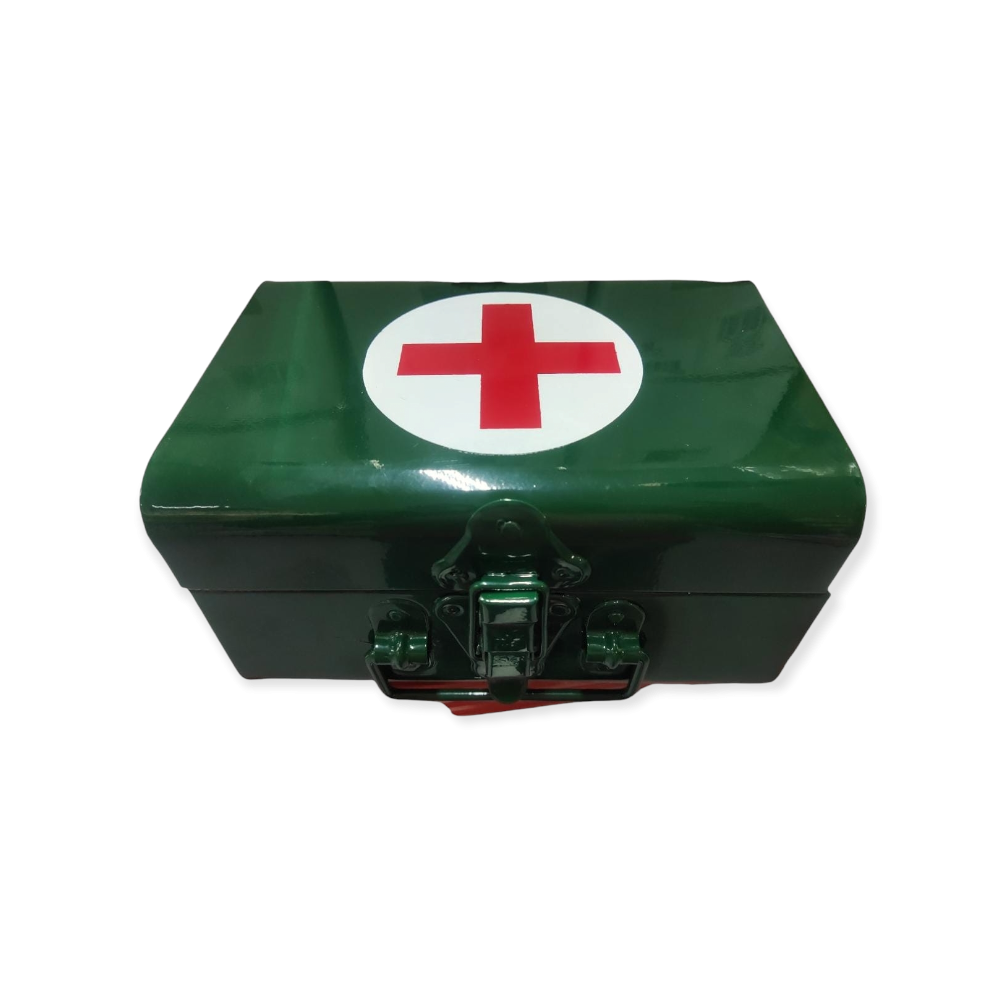 Vintage First Aid Box Galvanised - Rectangular