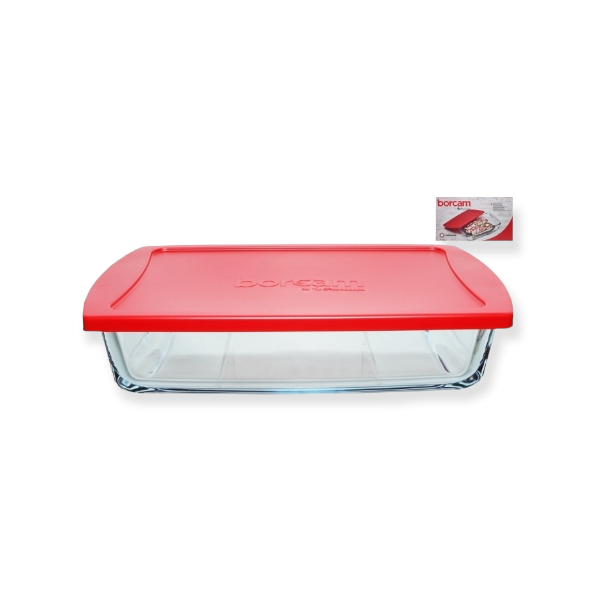 Borcam Glass Serving Dish Tray rectangle Medium 1.32L 23844