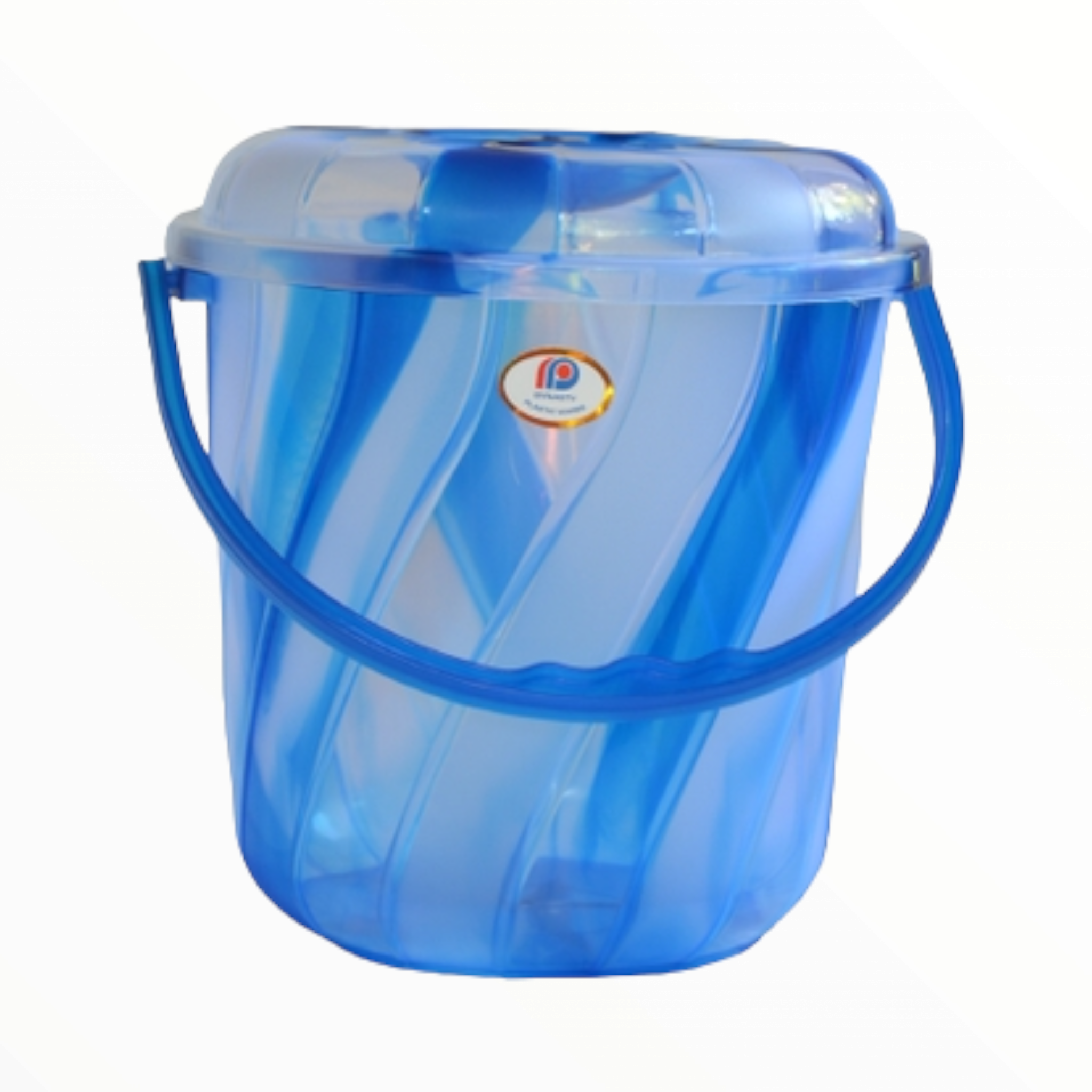 8L Plastic Bucket 2 Tone Colour with Lid 1008D