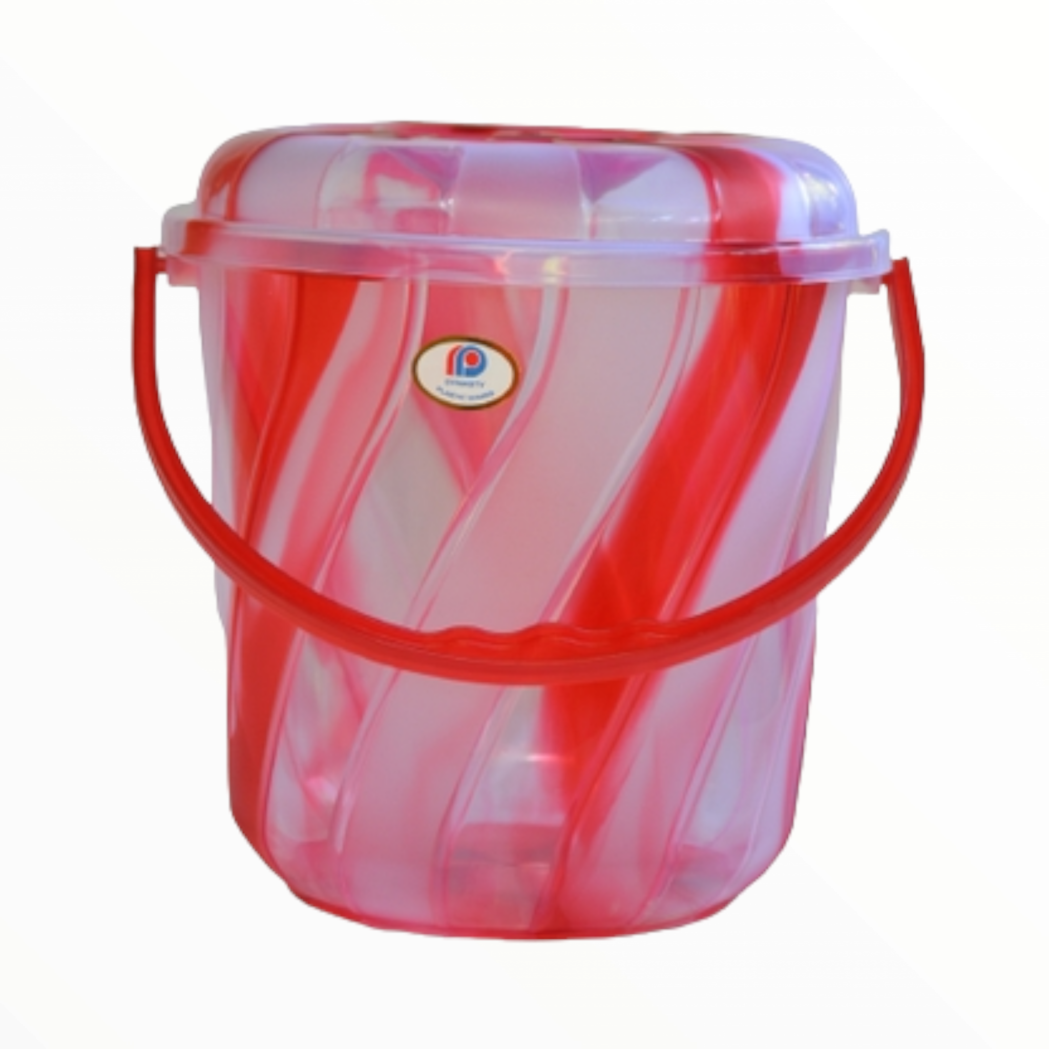 8L Plastic Bucket 2 Tone Colour with Lid 1008D