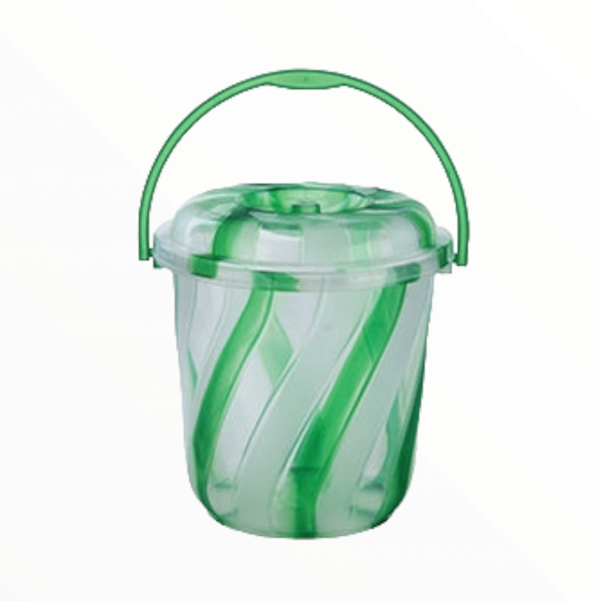 8L Plastic Bucket 2 Tone Colour with Lid 1008D