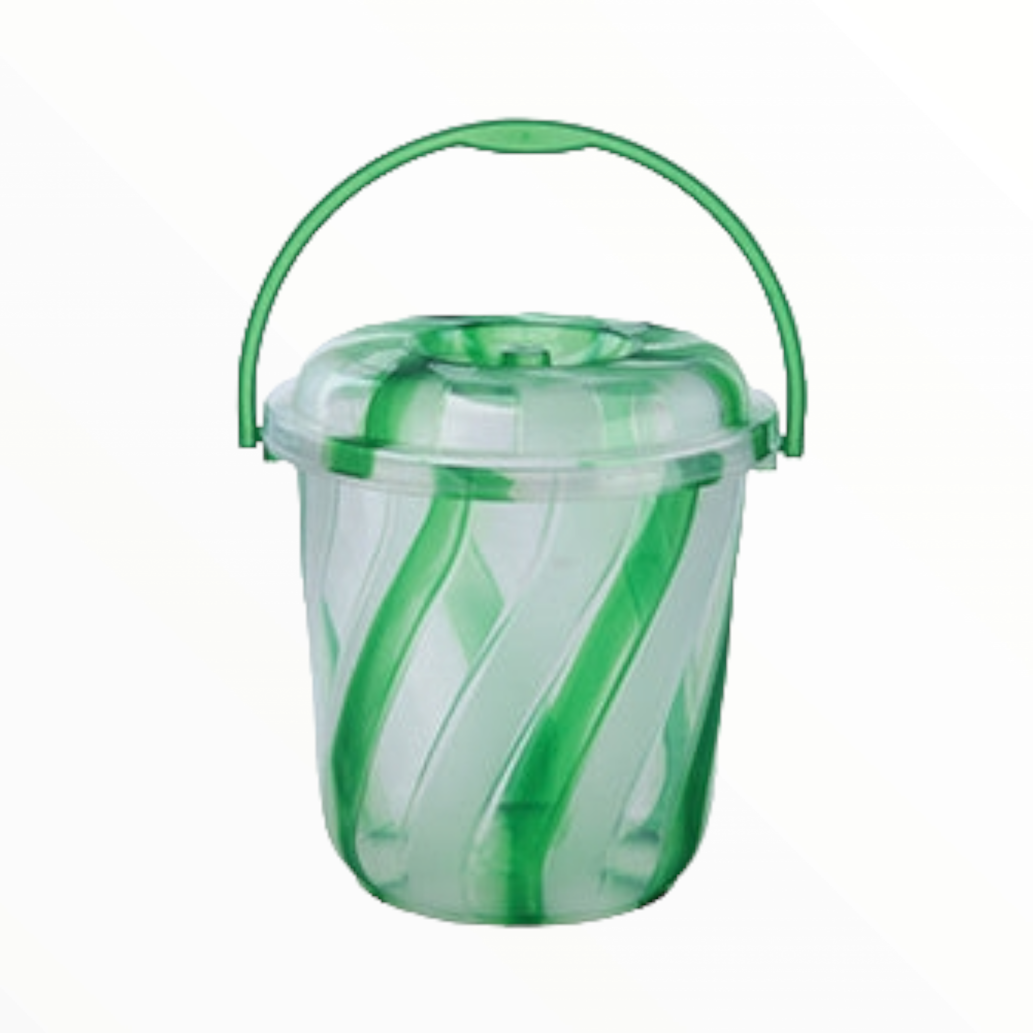16L Plastic Bucket 2 Tone Colour with Lid 1016D