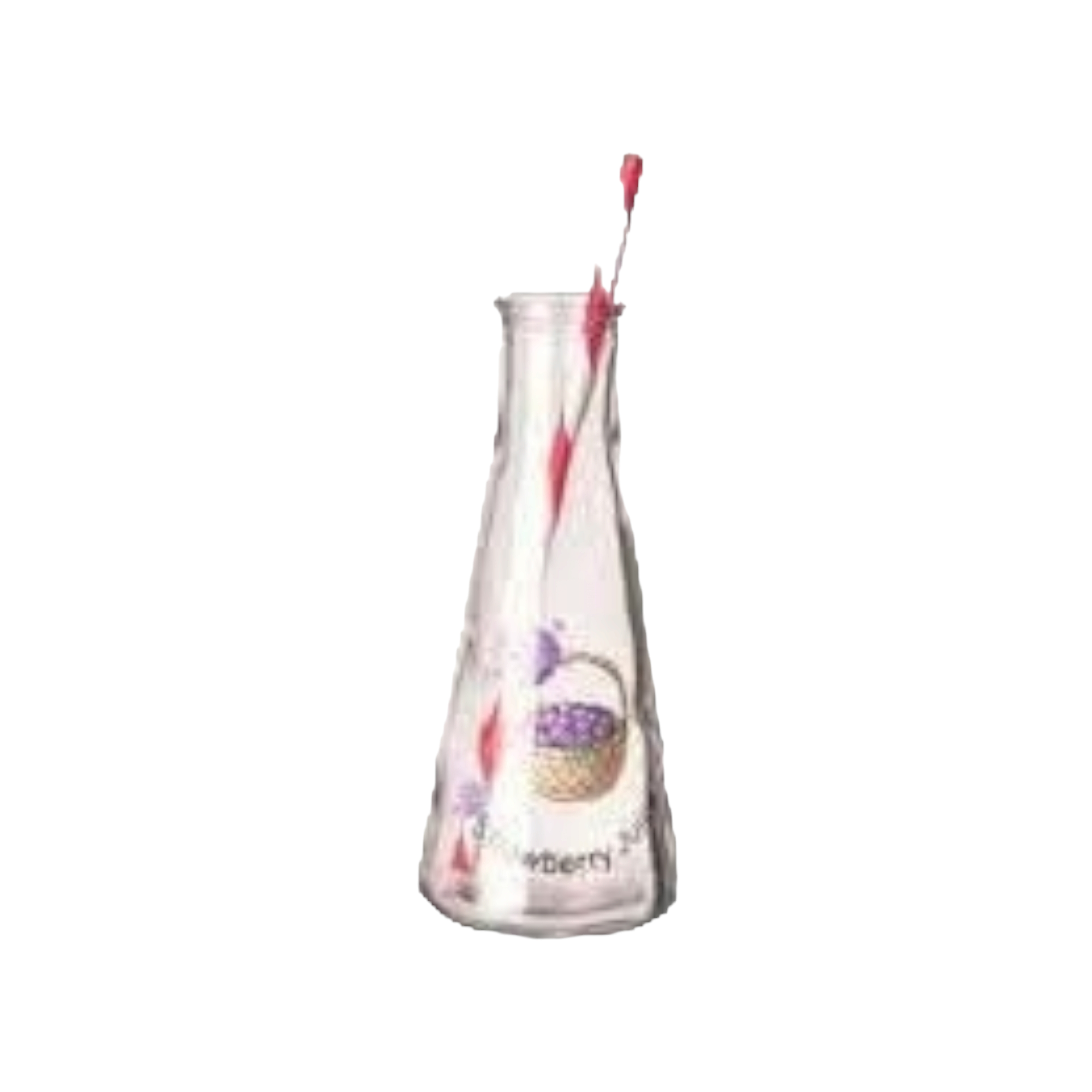 Regent Glass Bottle Tapered 355ml with Straw 15024