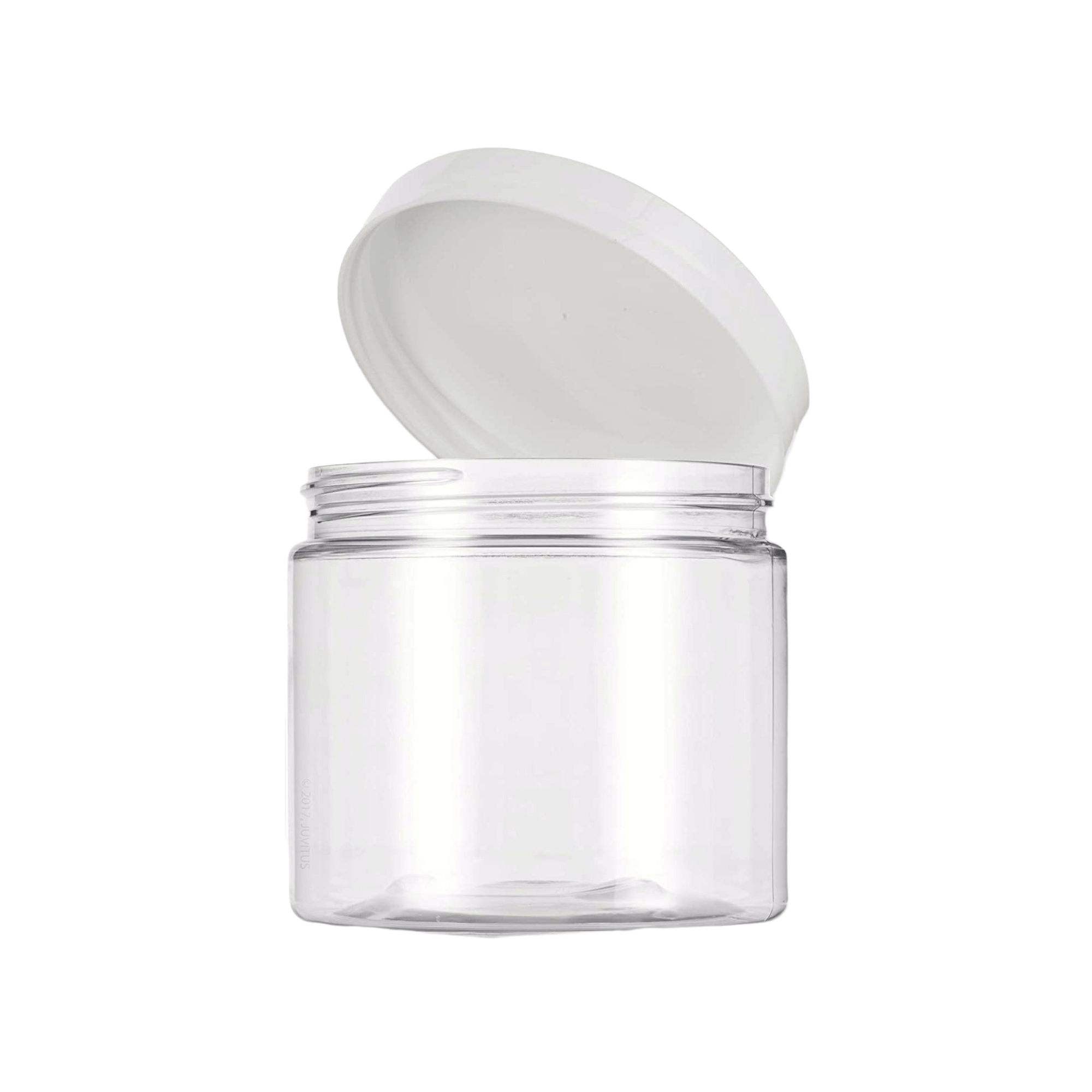 250ml PET Plastic Cosmetic Jar White Lid