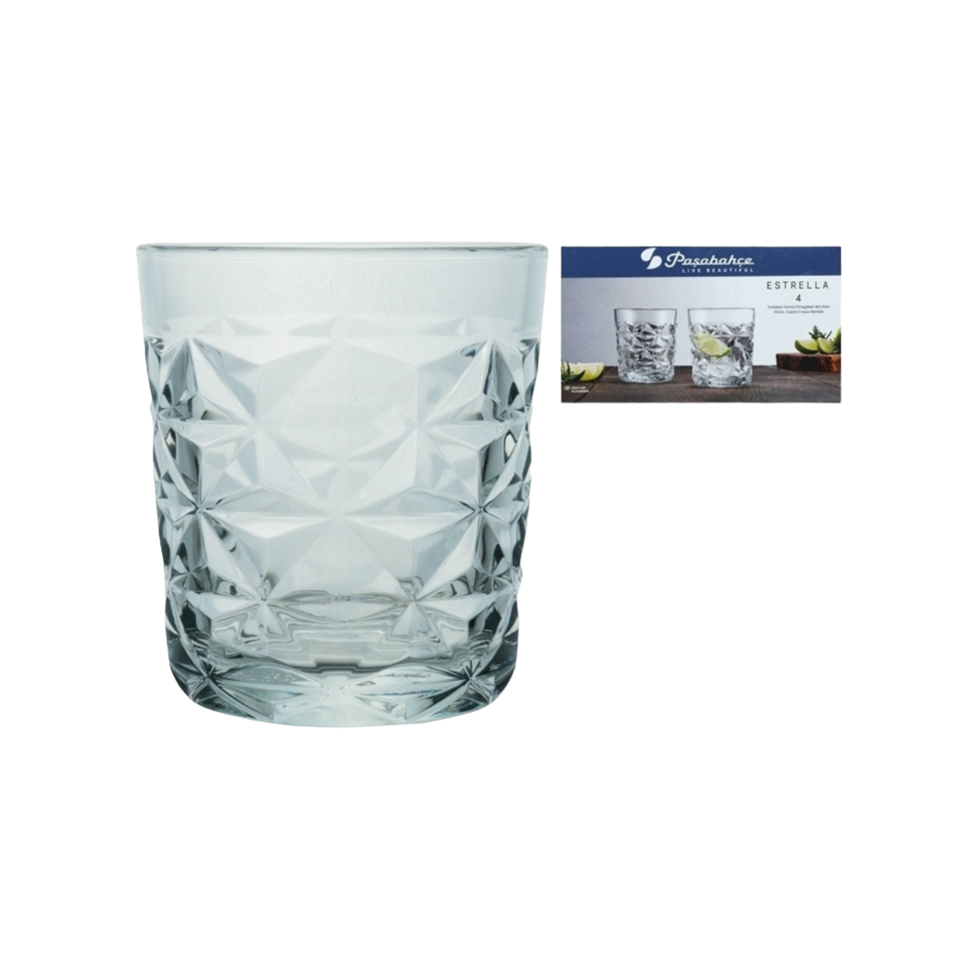 Pasabahce Estrella Glass Tumbler 305ml Waterglass 4pack 24025