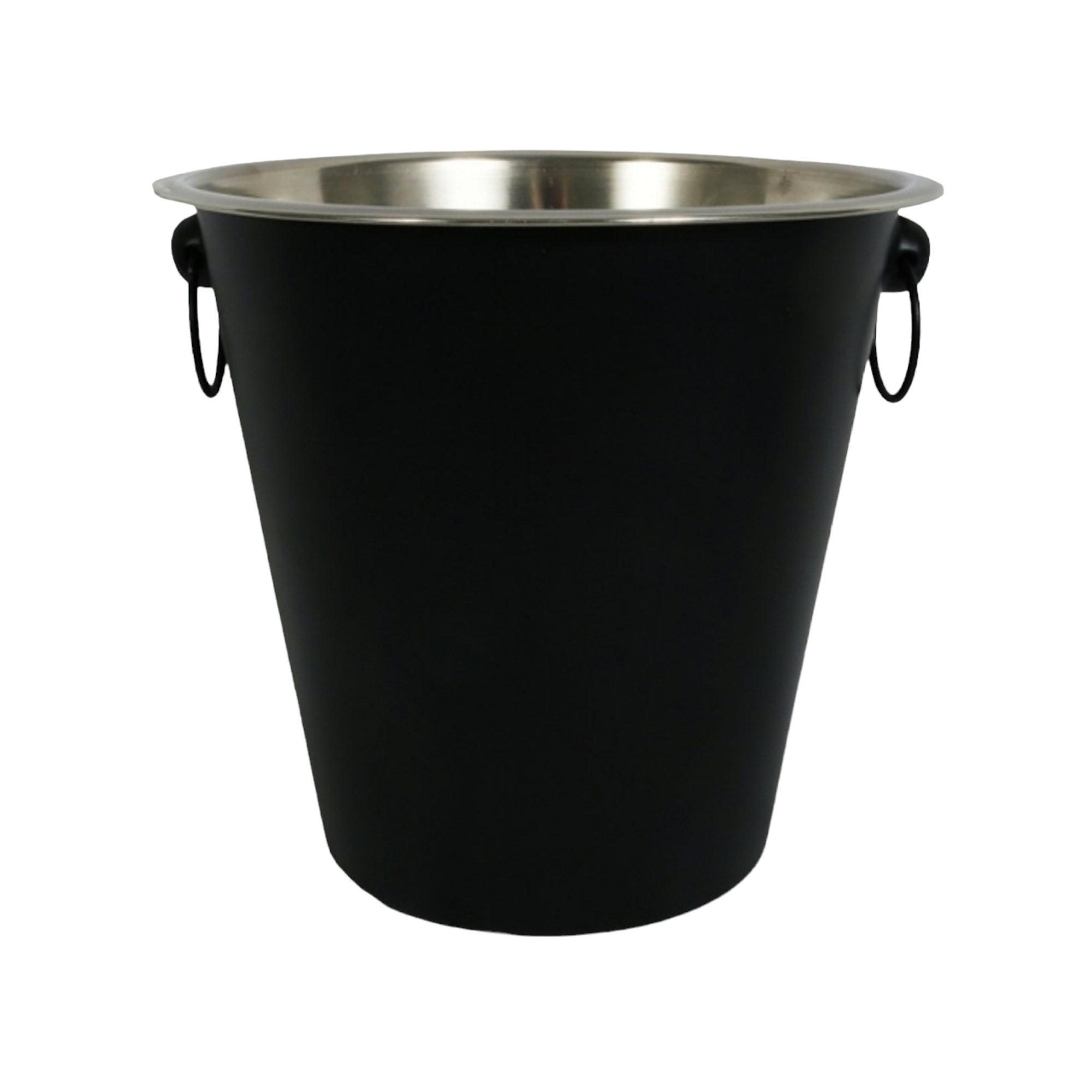 Ice Bucket Black Matte Champagne Cooler  Stainless Steel 22x20cm 13159