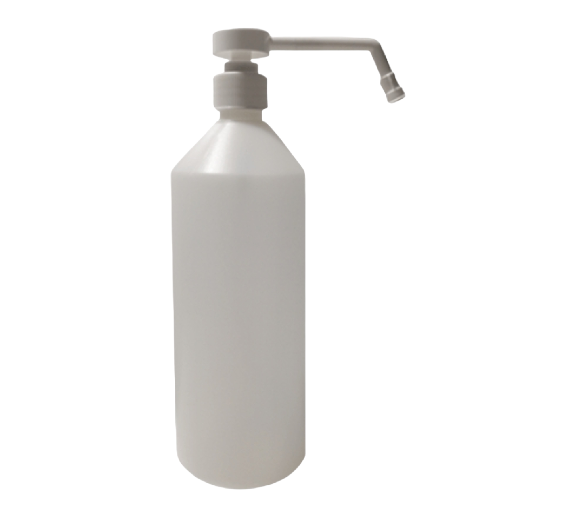 1L Pump Bottle White Longnose Spout