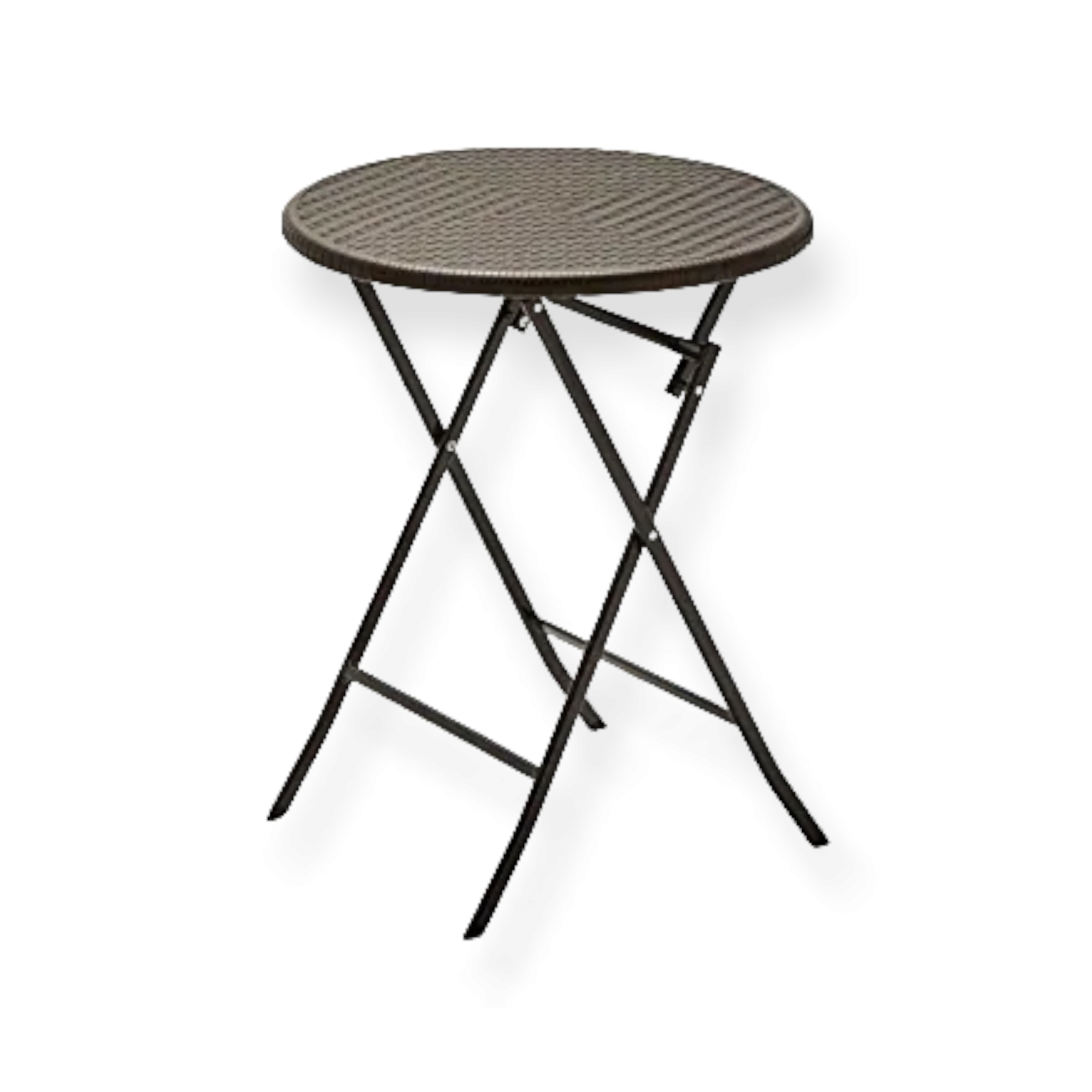 Folding Cocktail Table Round Rattan Design CH052