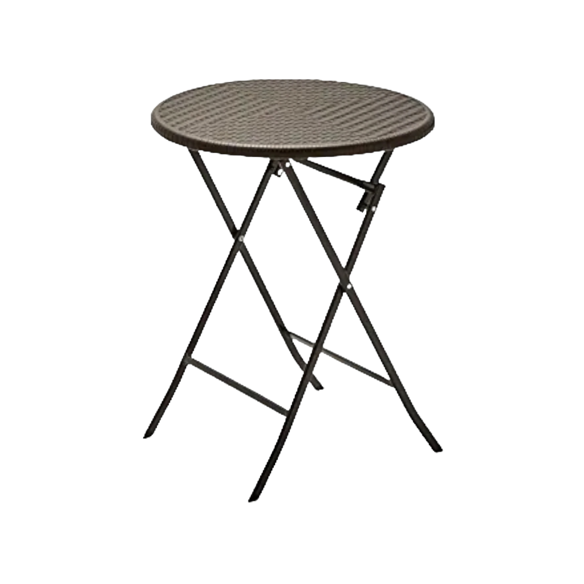 Folding Cocktail Table Round Rattan Design CH052