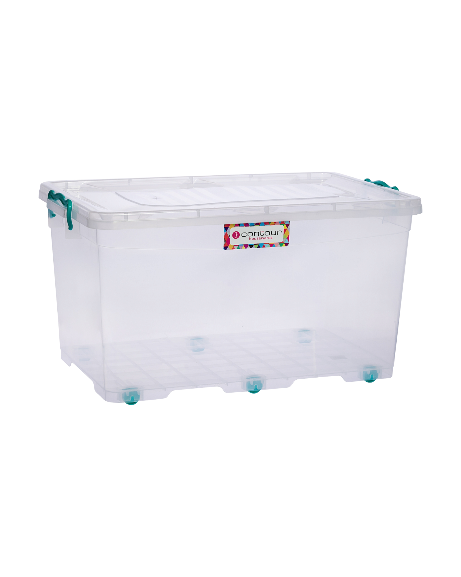 Plastic Storage Utility Container Box 50L Clear Buzz