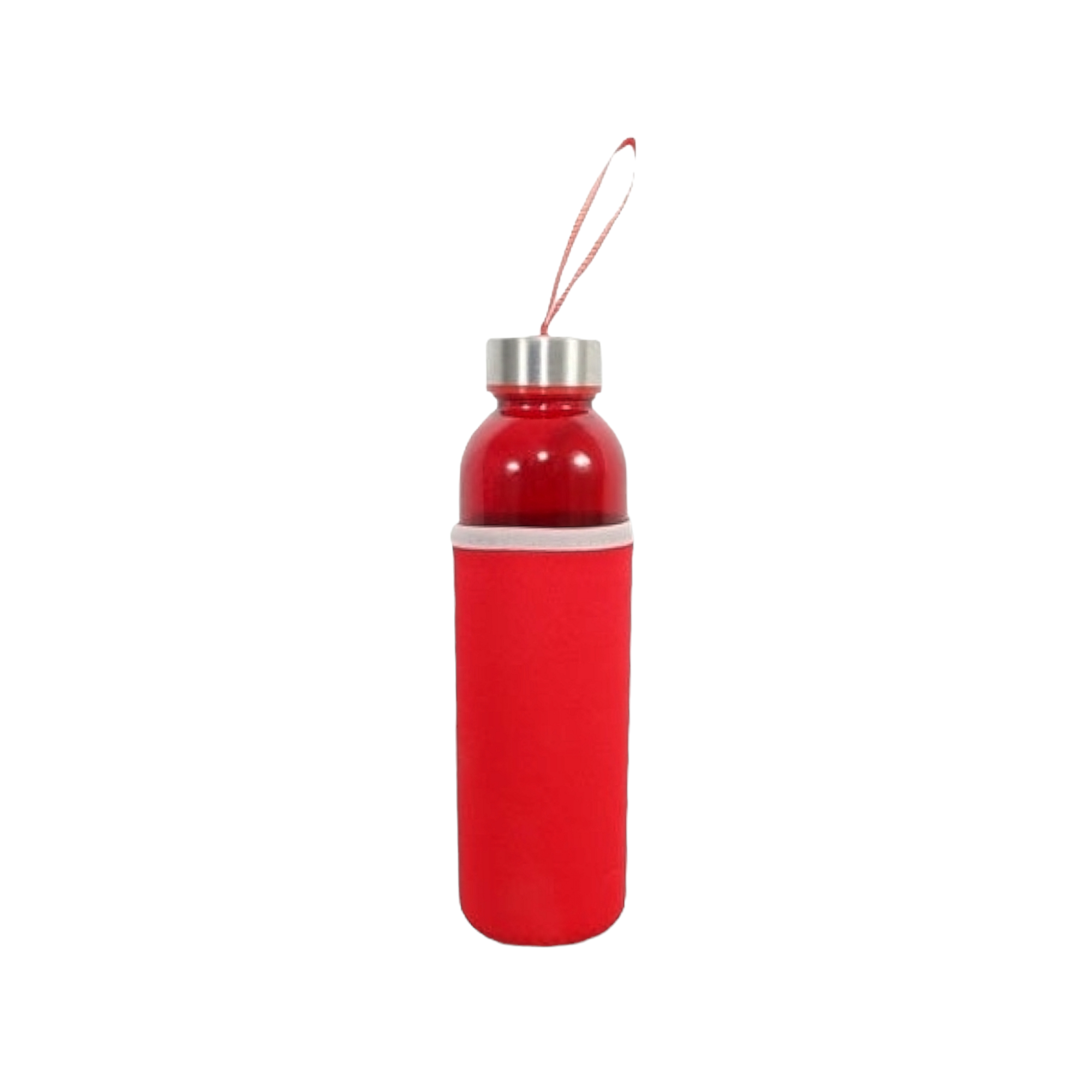 Glass Drinking Bottle Flask 500ml with Cold Sleeve 21127