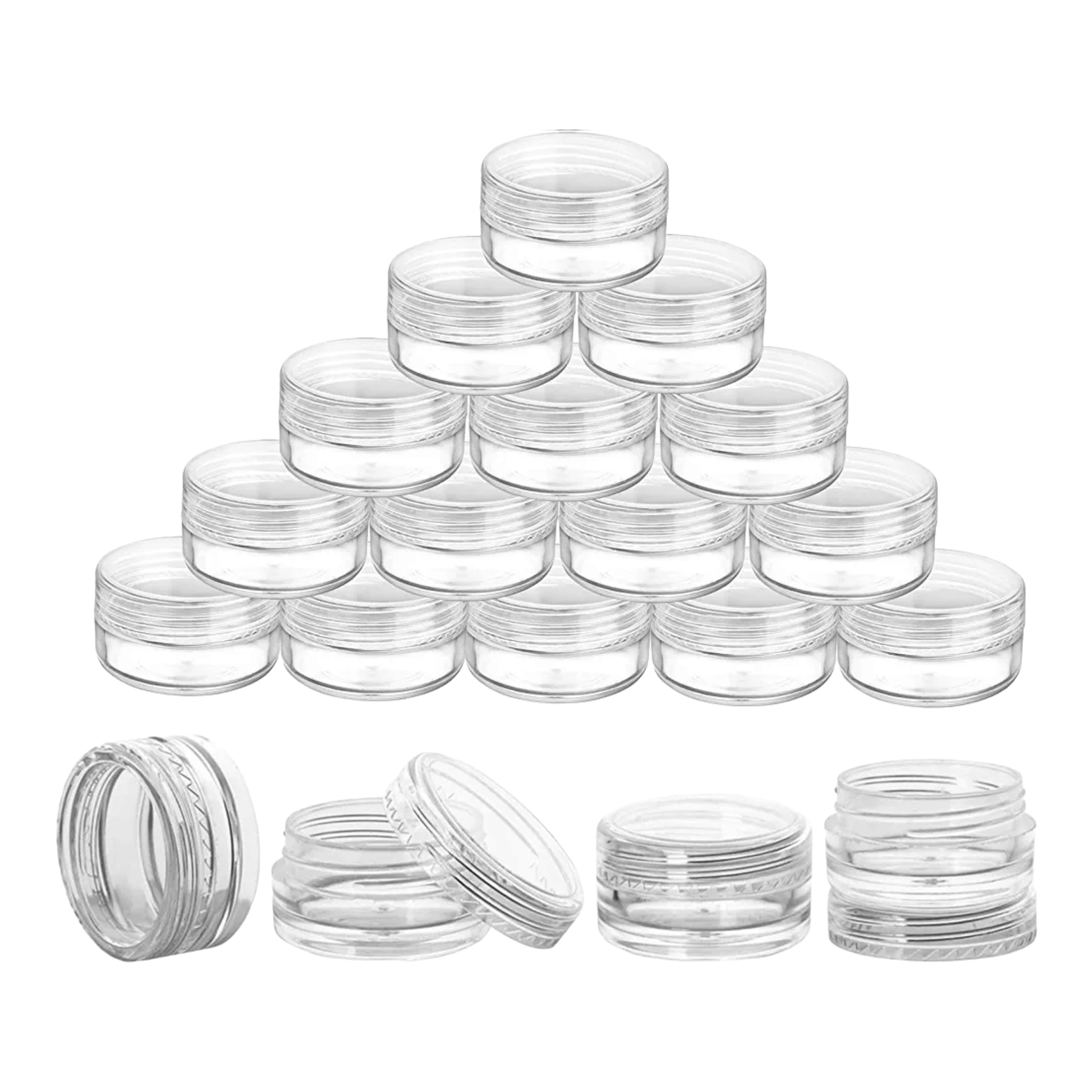 5g Cosmetic Plastic Jar Clear Acrylic Ointment Container with Lid Each