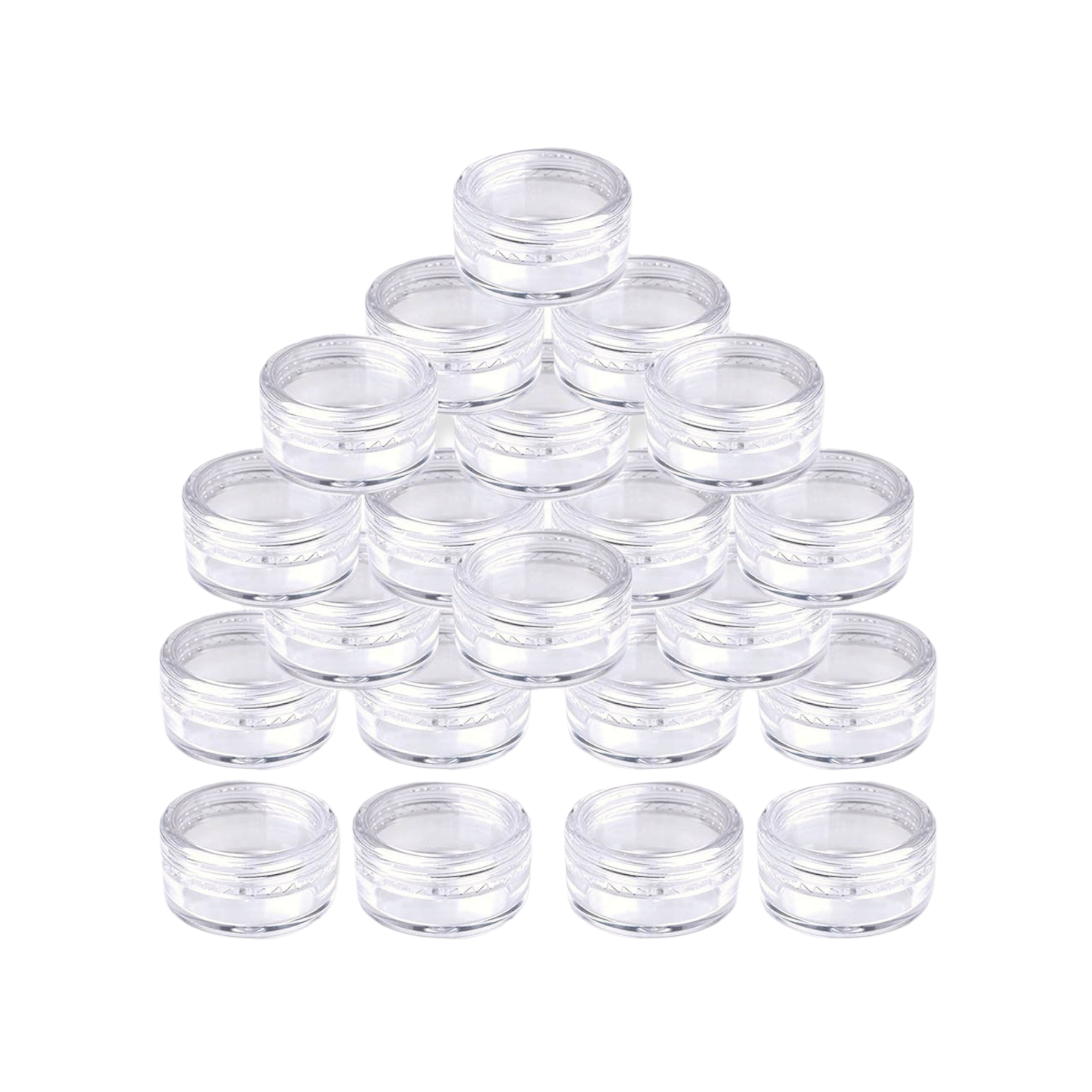 20g Cosmetic Plastic Jar Clear Acrylic Ointment Container with Lid Each Container with Lid 3pack