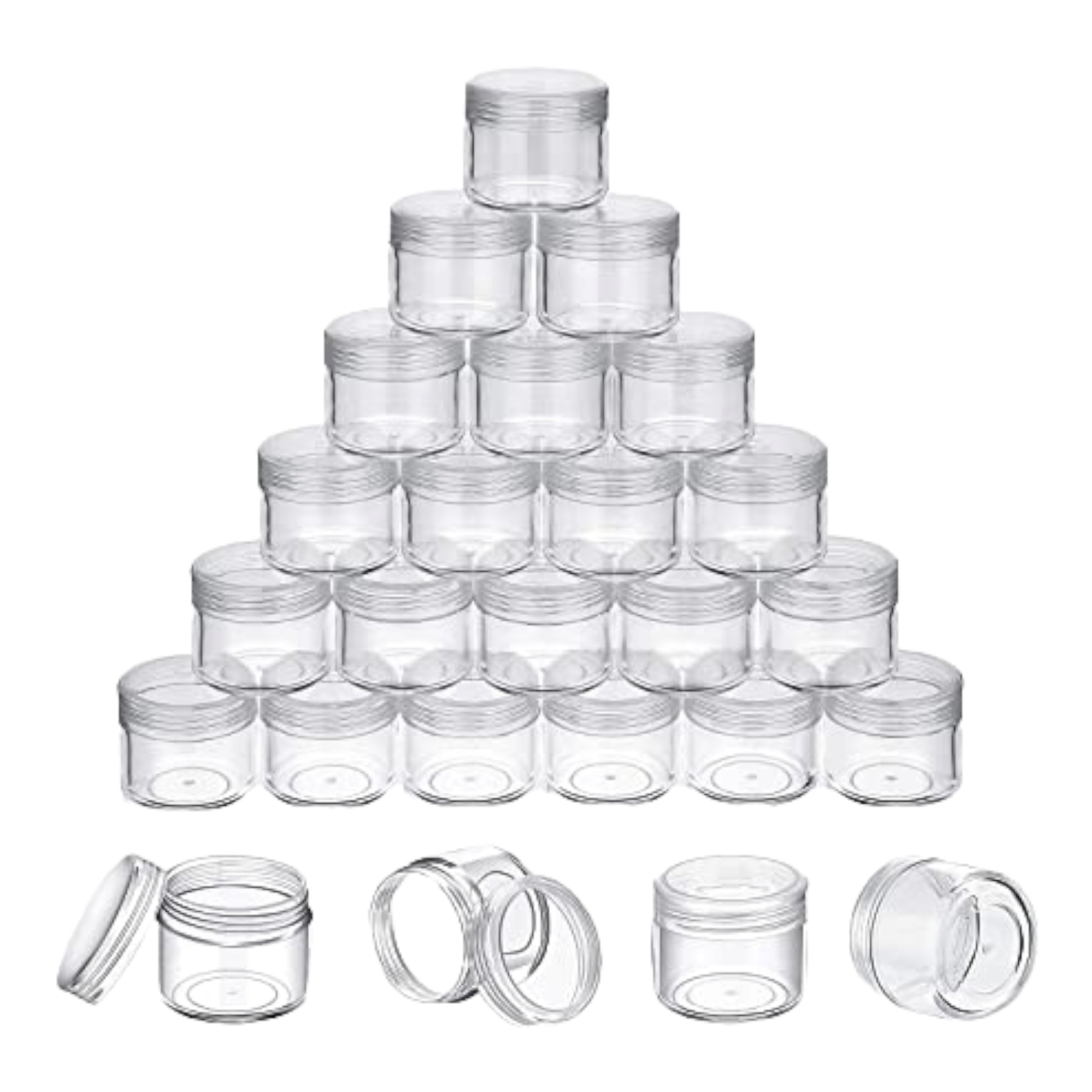 30g Cosmetic Plastic Jar Clear Acrylic Ointment Container with Lid Each