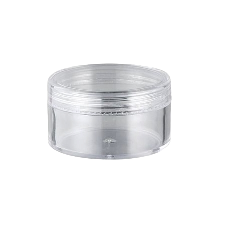 Plastic Jar Clear 80ml Acrylic PVC Ointment with Lid 106-12