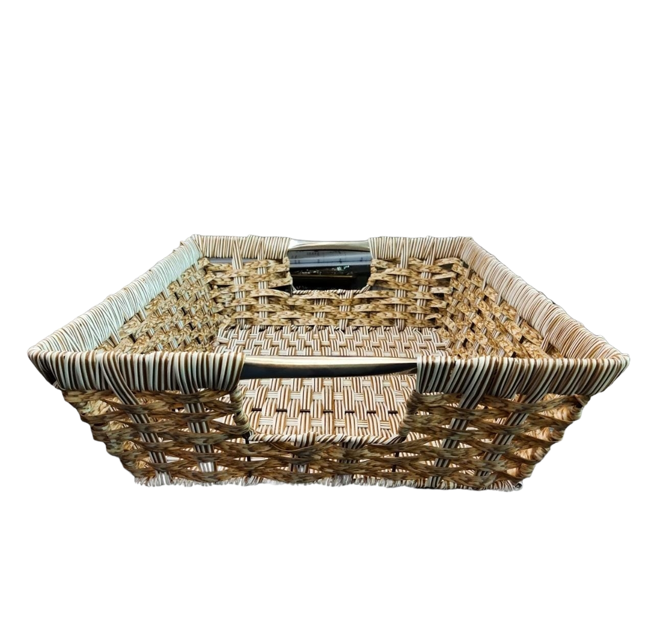 Plastic Woven Fruit Serving Tray Basket Small 29.5x39x10cm 027