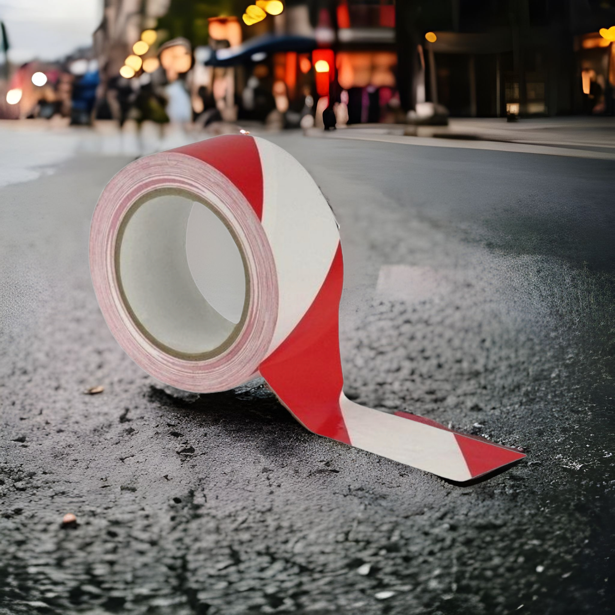 Barrier Safety Tape 75mmx500m Red and White