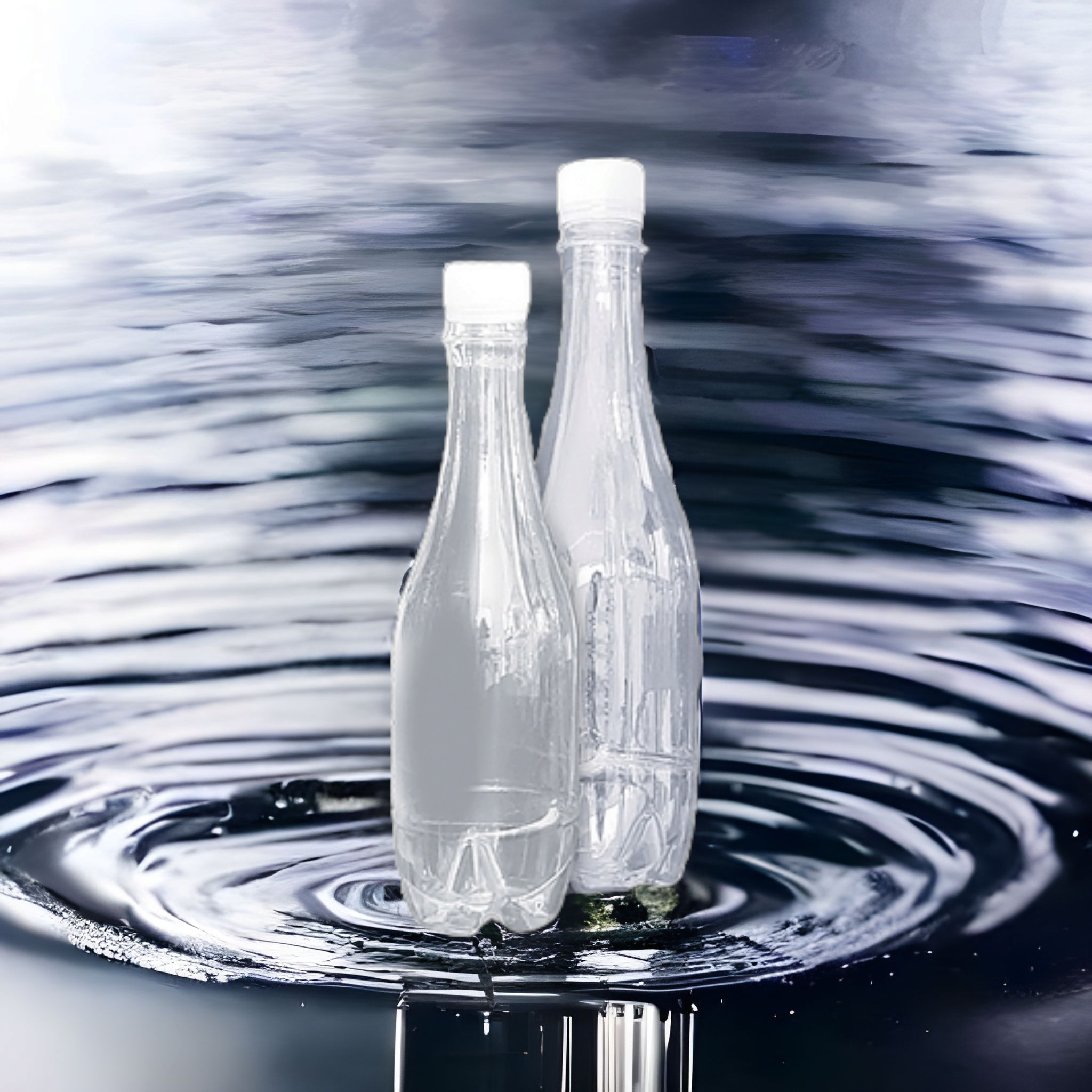 500ml Plastic Teardrop Water Bottle Clear with Lid BOT121
