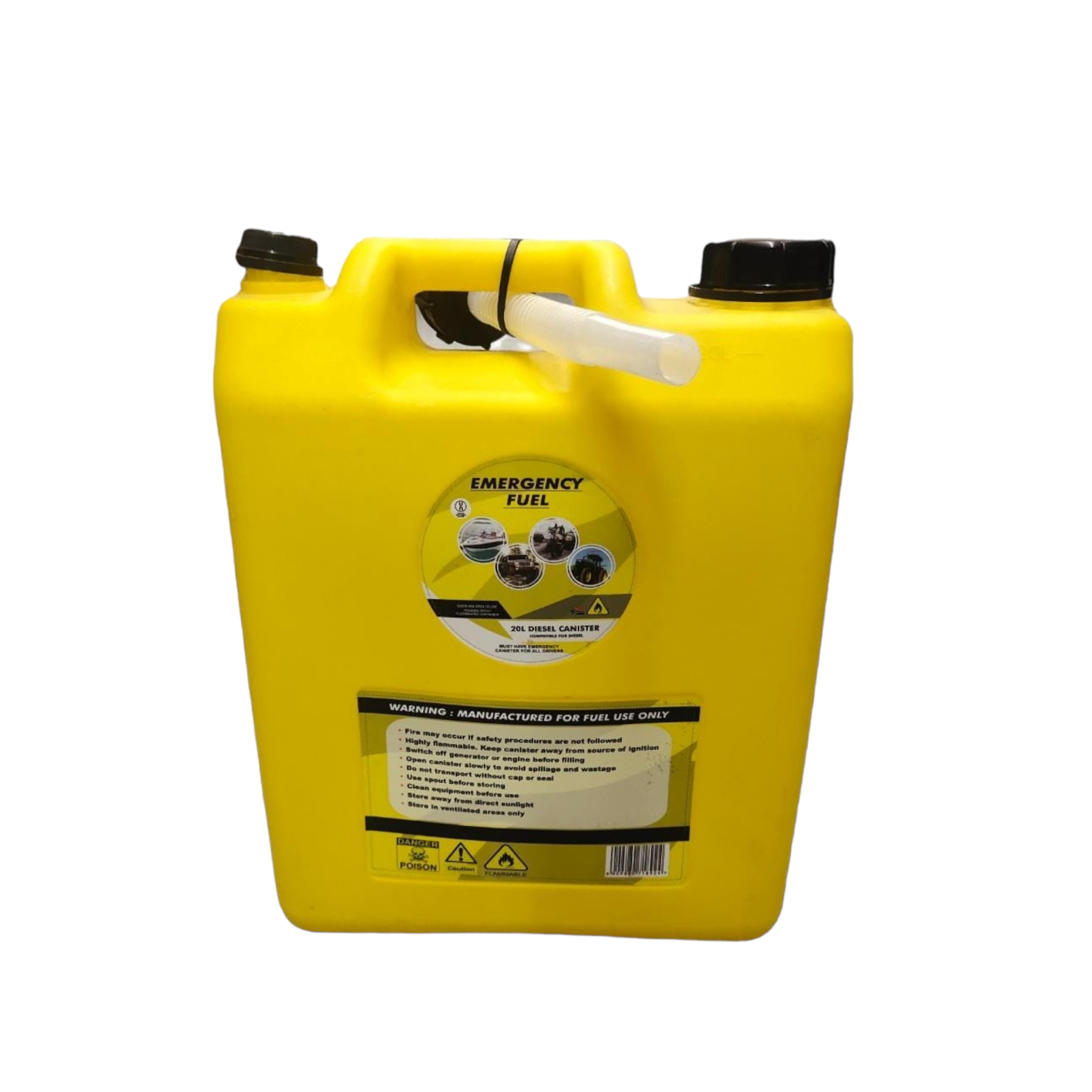 20L Plastic Fuel Jerry Can Diesel Yellow