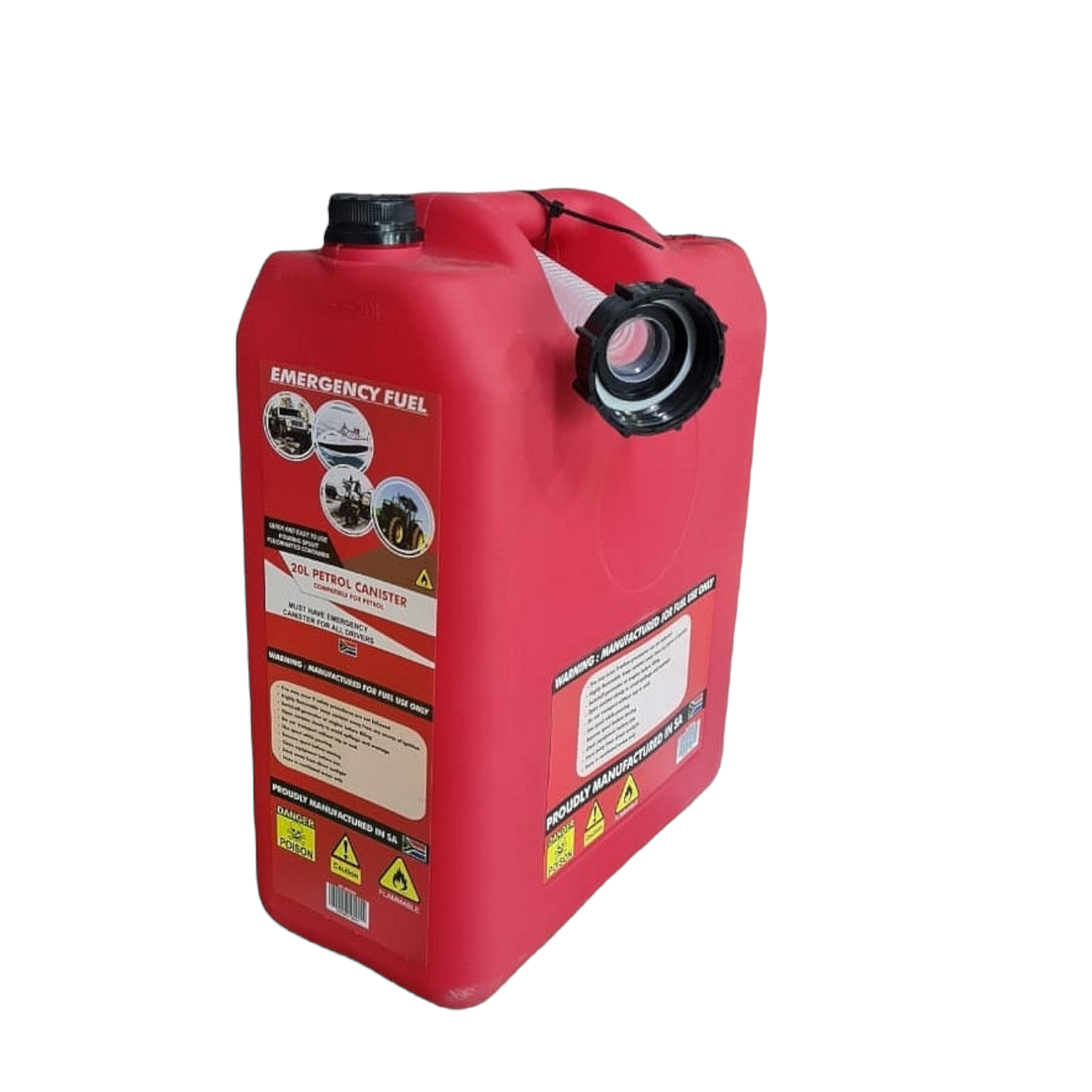 10L Plastic Fuel Jerry Can Petrol Red