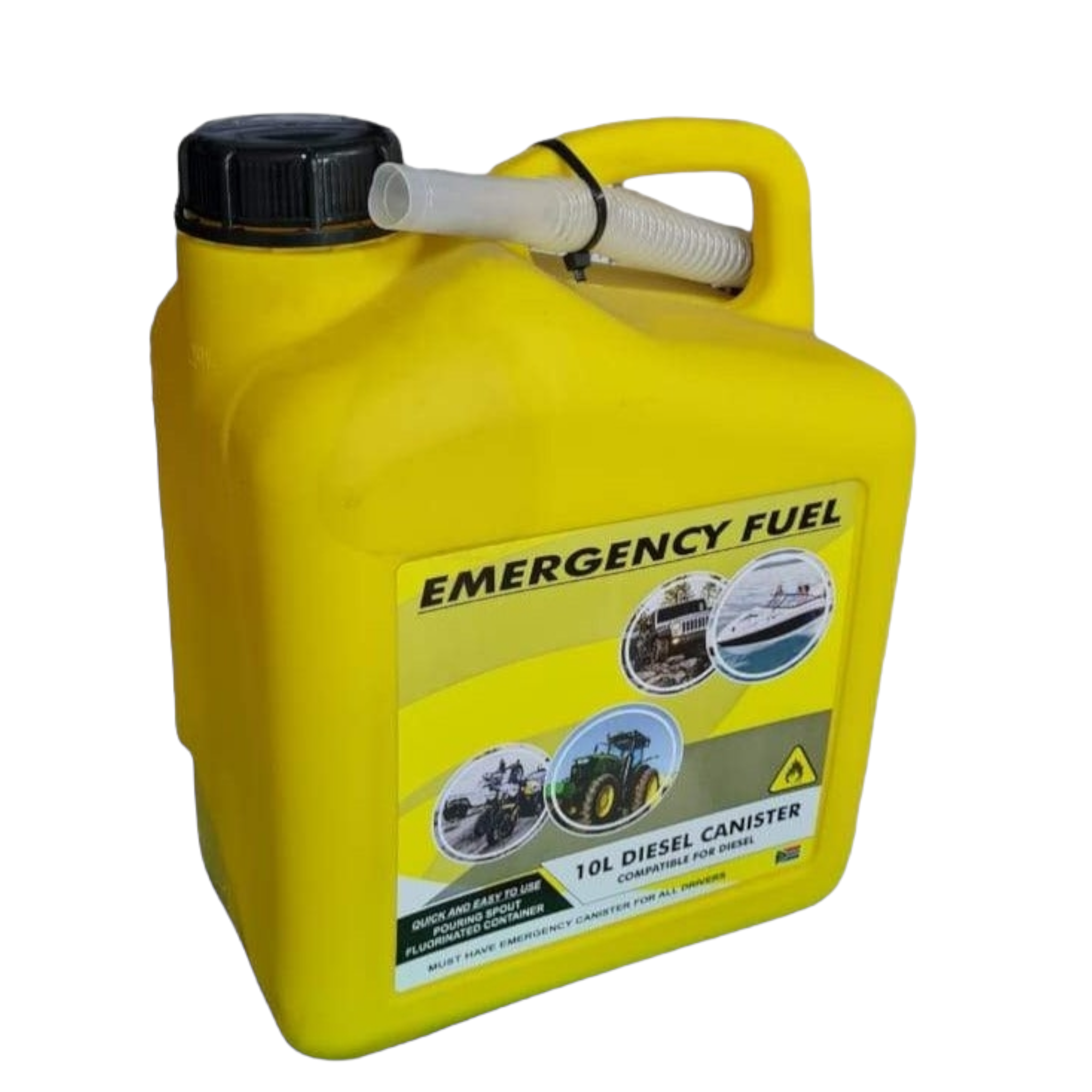 10L Plastic Fuel Jerry Can Diesel Yellow