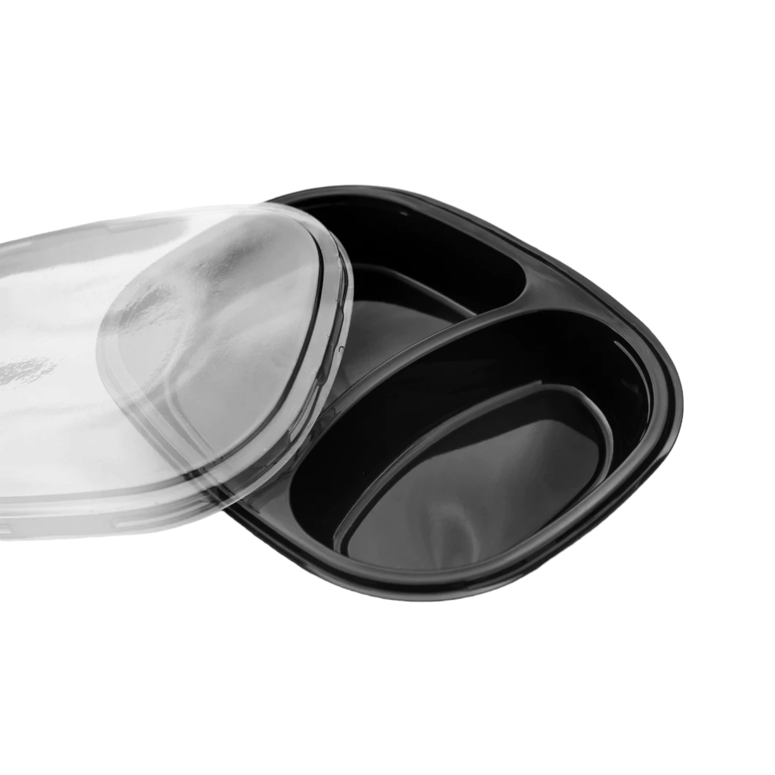 Divide Takeaway Oval Biodegradable Food Containers With Lids