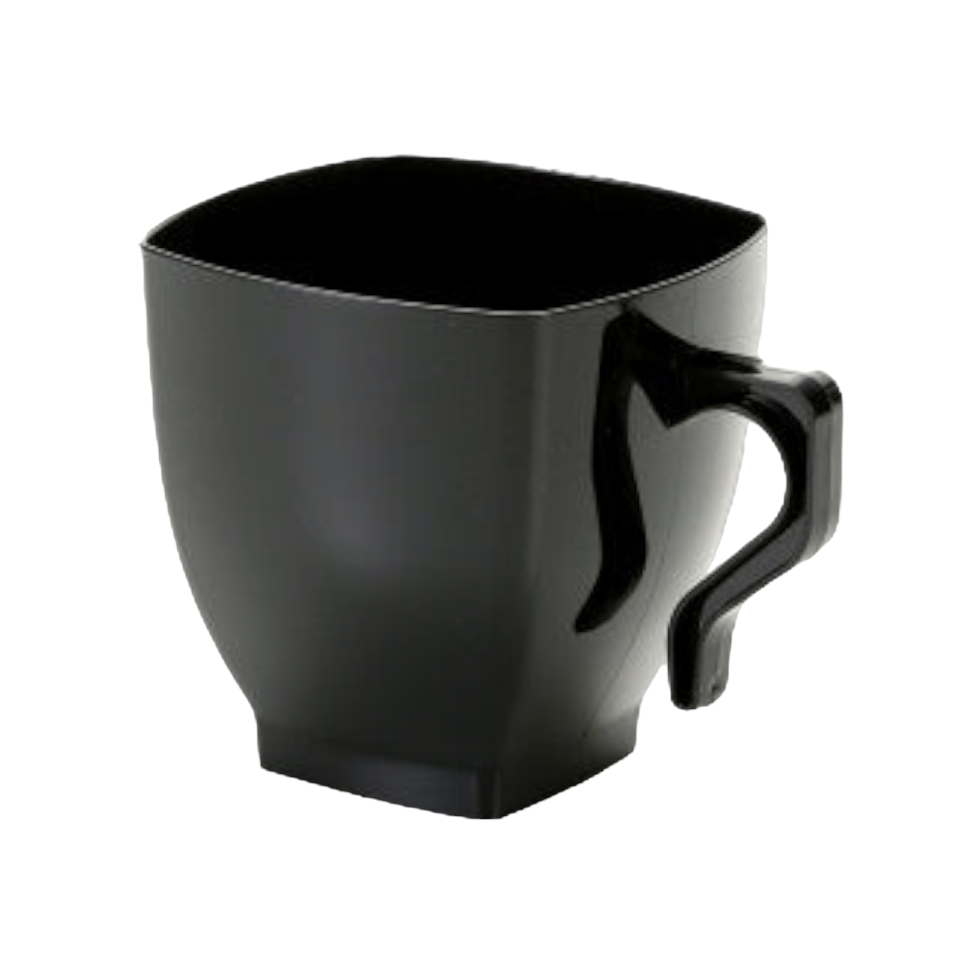 Plastic Coffee Mug 250ml PP Black 12pack