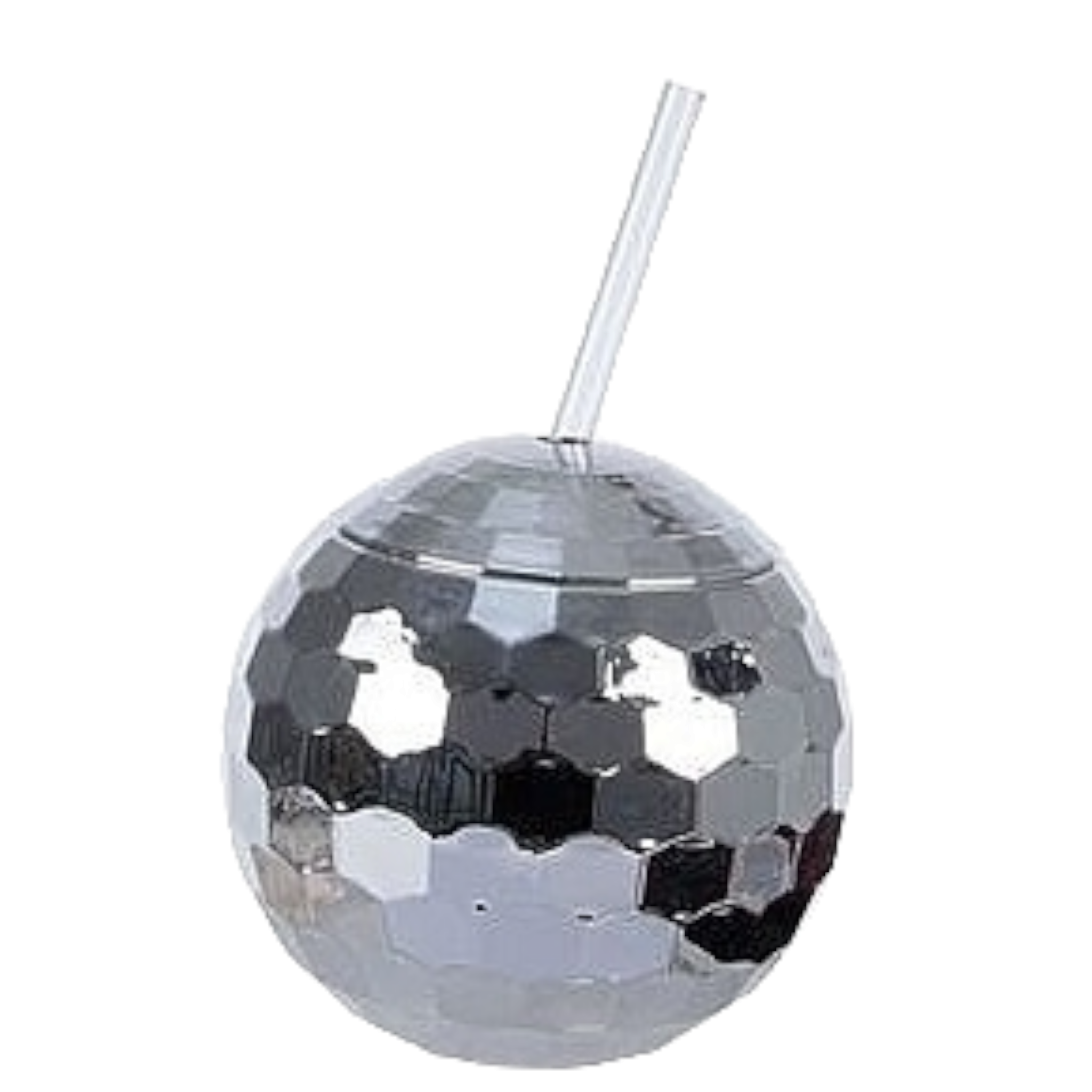 Disco Ball Smoothie Tumbler 550ml with Straw