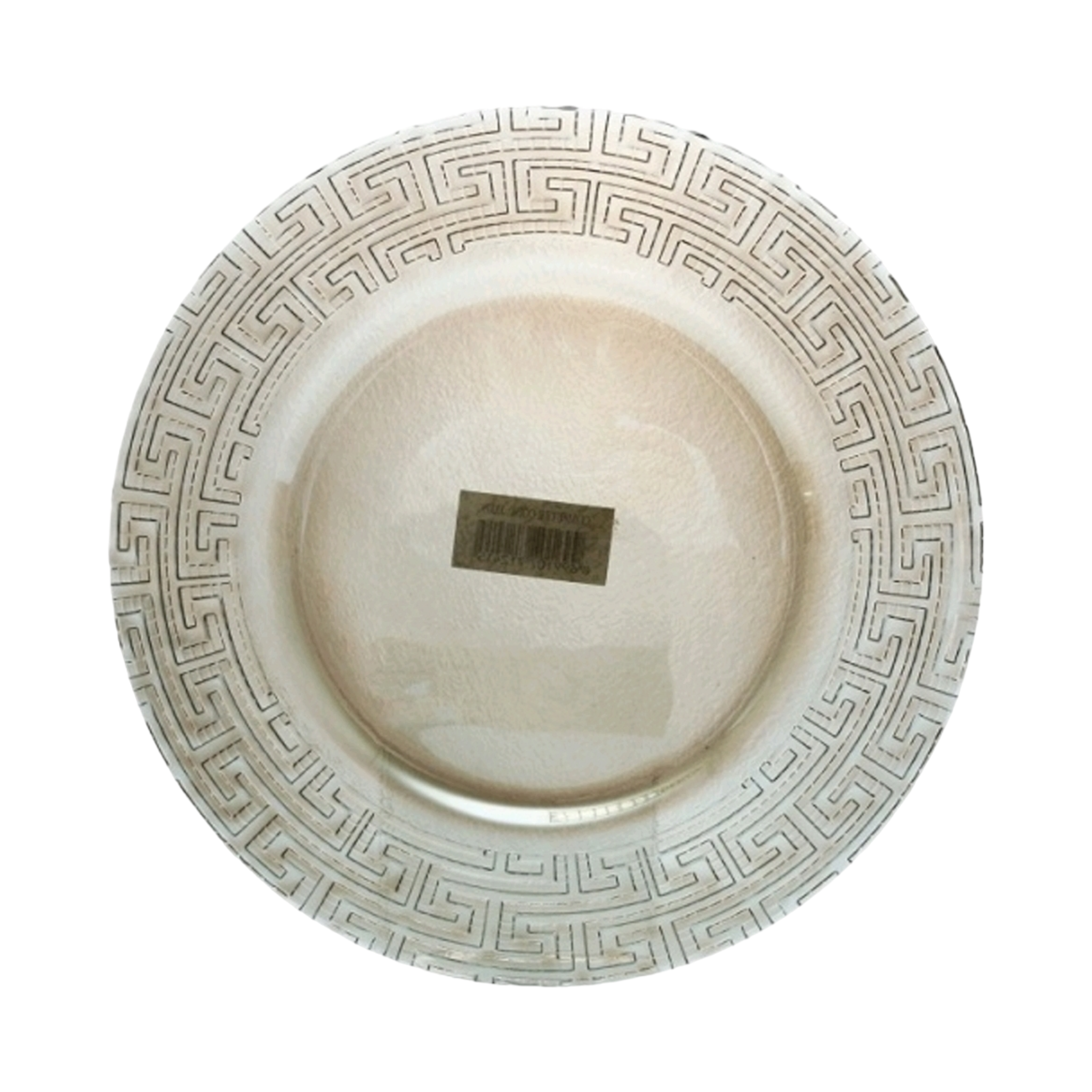 Ginanni Round Glass Plate Smoked 33cm