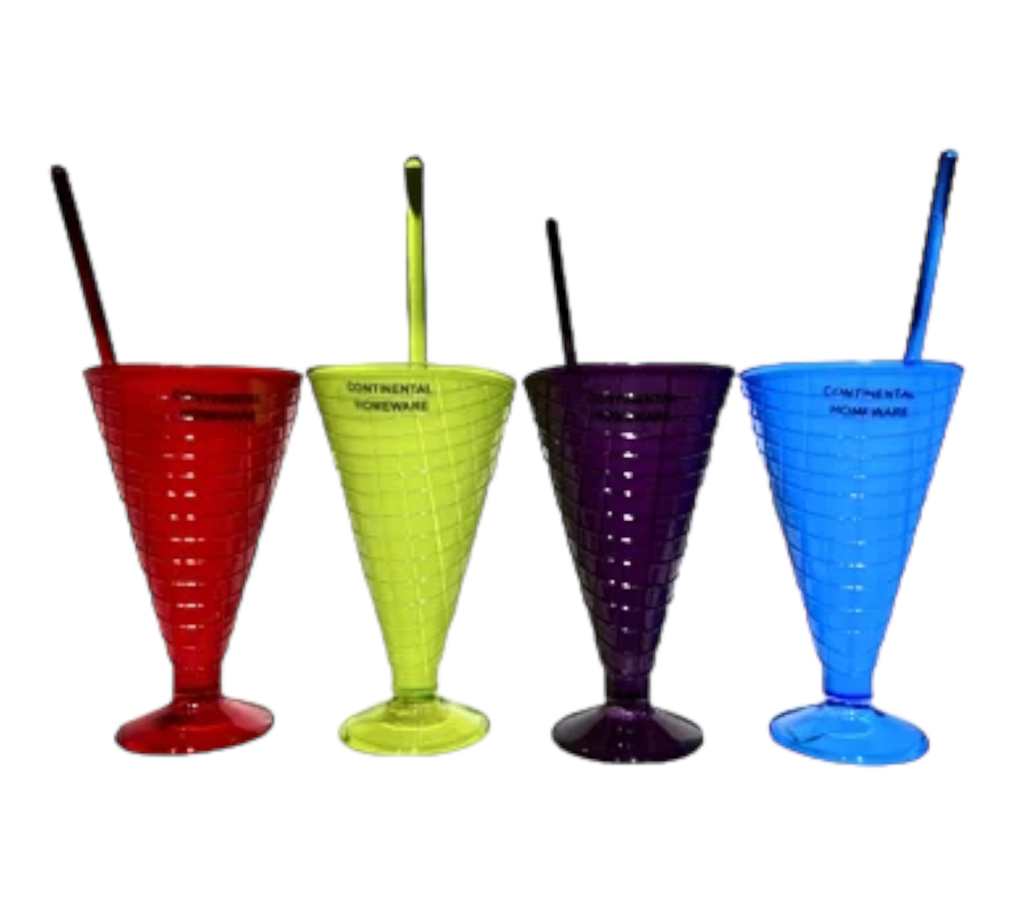 Acrylic Ice Cream Tumbler 250ml with Spoon Two Tone Assorted Colour CH839