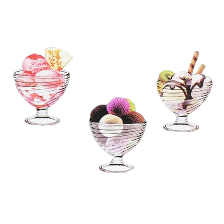 Totally Home Ice Cream Dessert Bowl 6pc Set  TH155