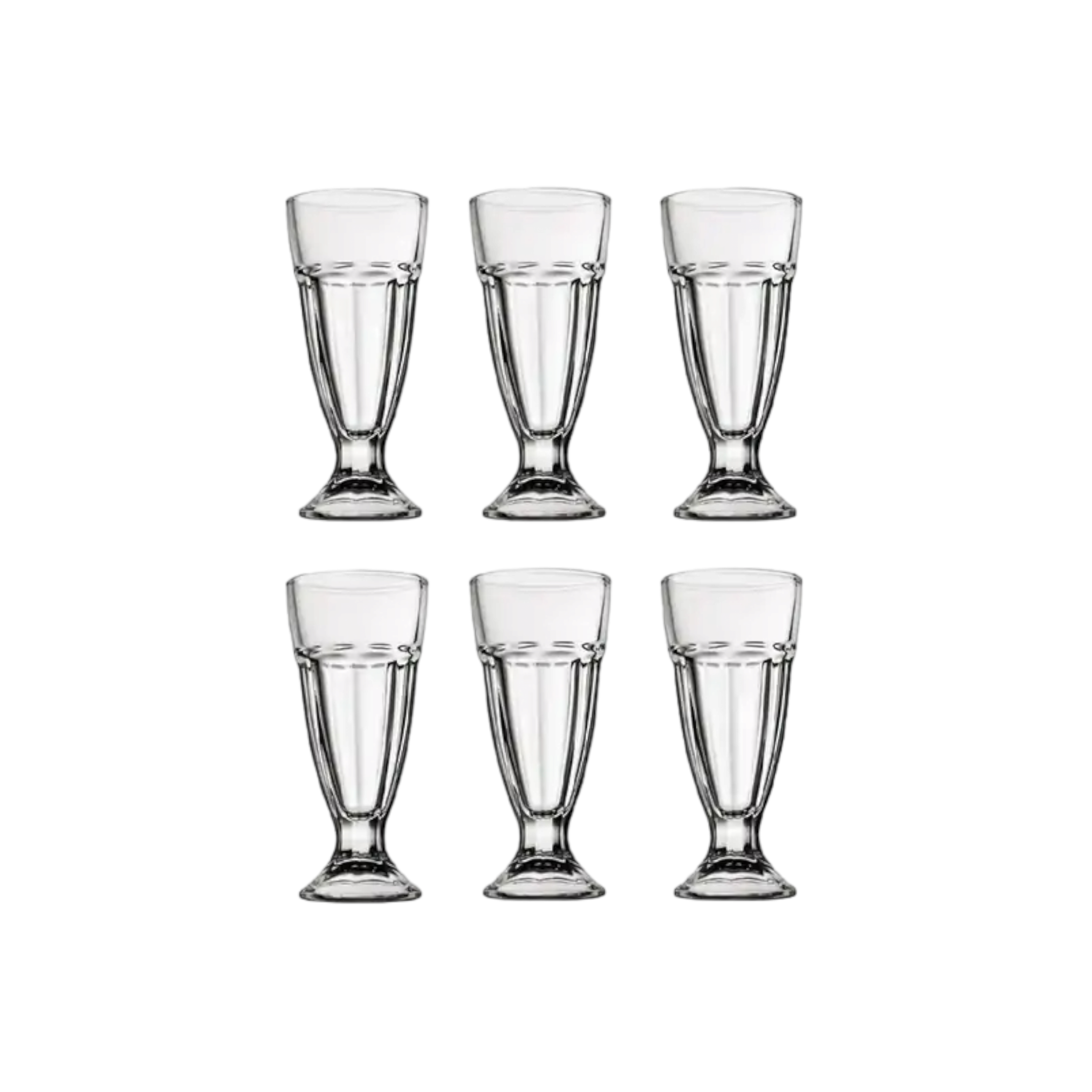 Pasabahce Artic Vintage 295ml Ice Cream Milkshake Glass 6pack