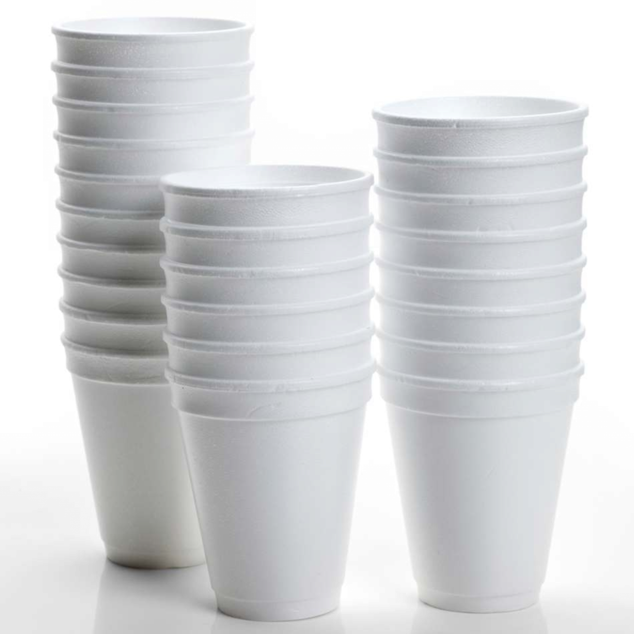 250ml Foam Cups Polystyrene HC.8 Disposable 100pack
