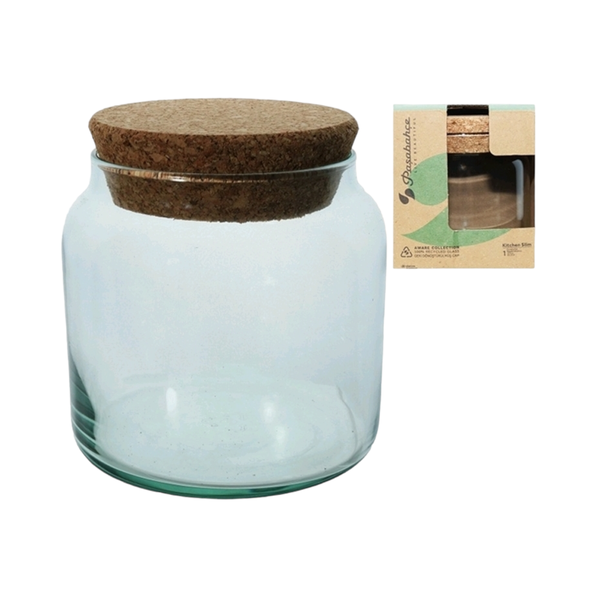 Pasabahce Glass Storage Jar 575ml with Bamboo Lid 23980
