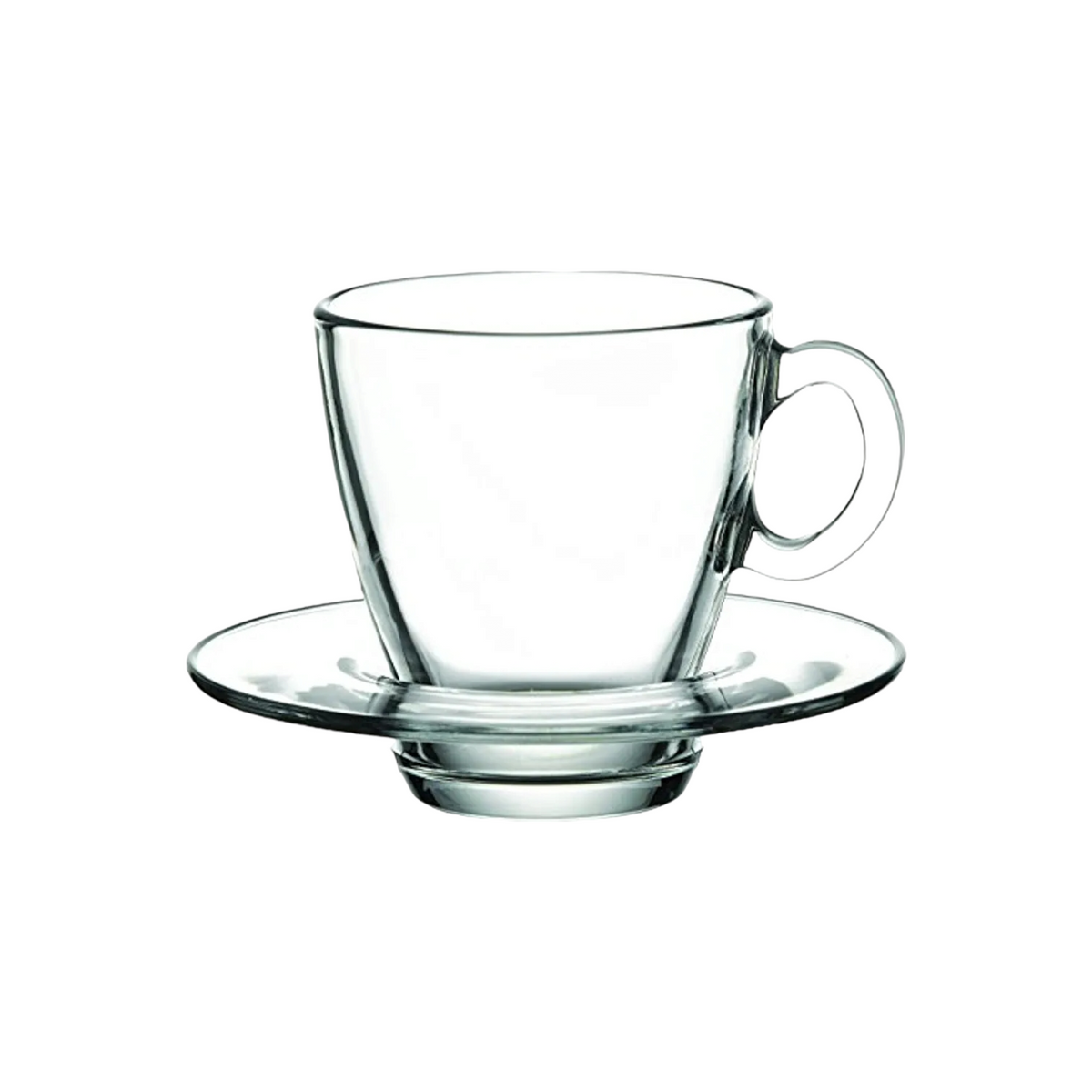Pasabahce 215ml Aqua Cofee Cup and Saucer Set 6pcs