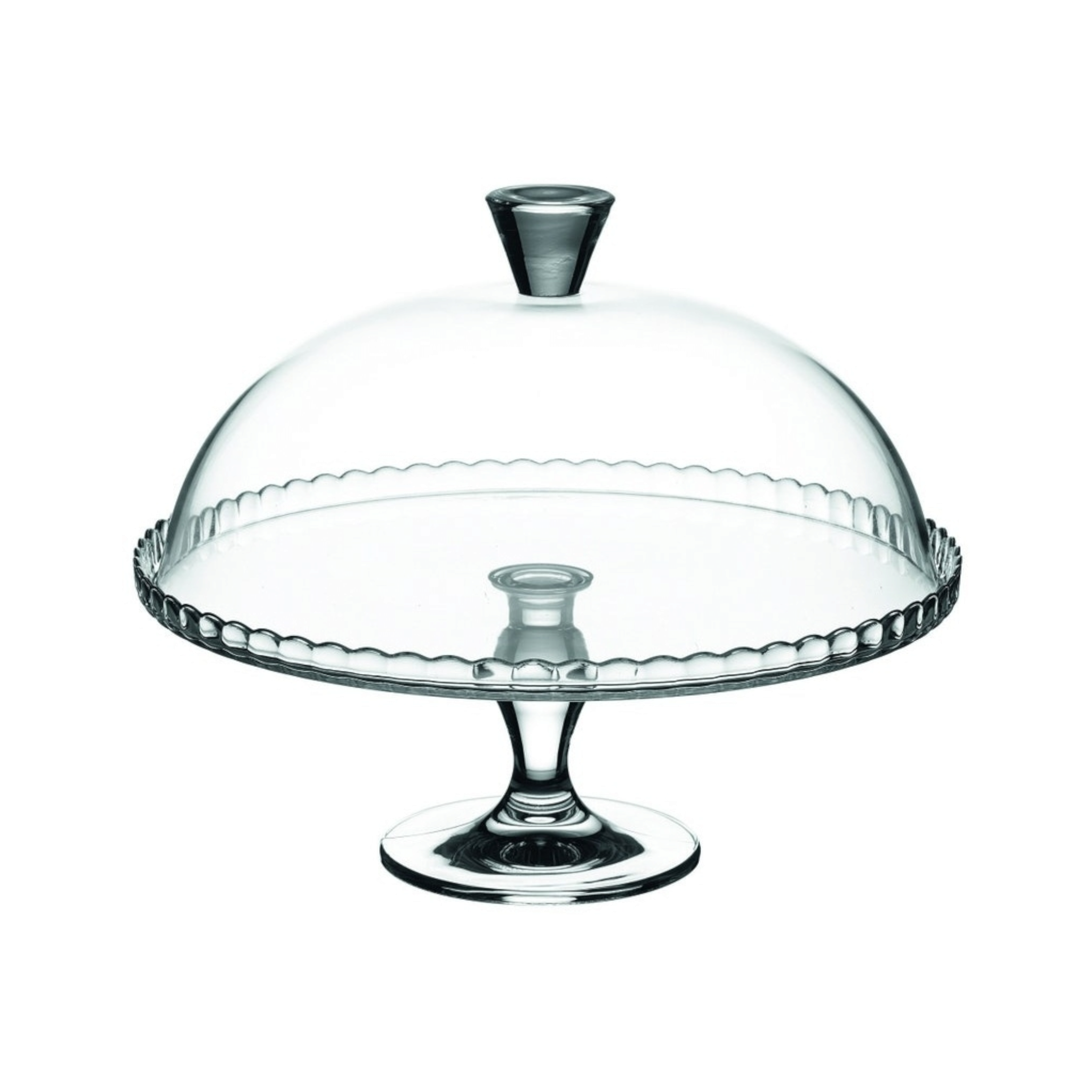 Pasabahce Patisserie Cake Dome 322mm with Serving Base Tray Footed Stand